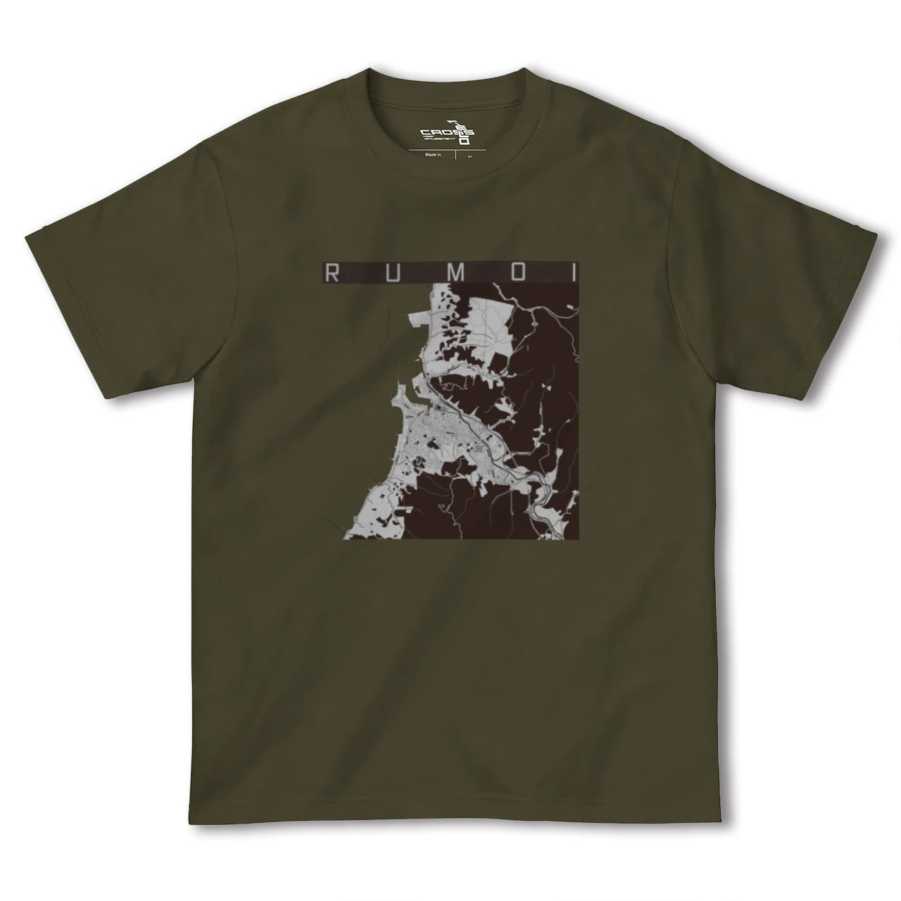 【留萌(北海道)】地図柄ヘビーウェイトTシャツ
