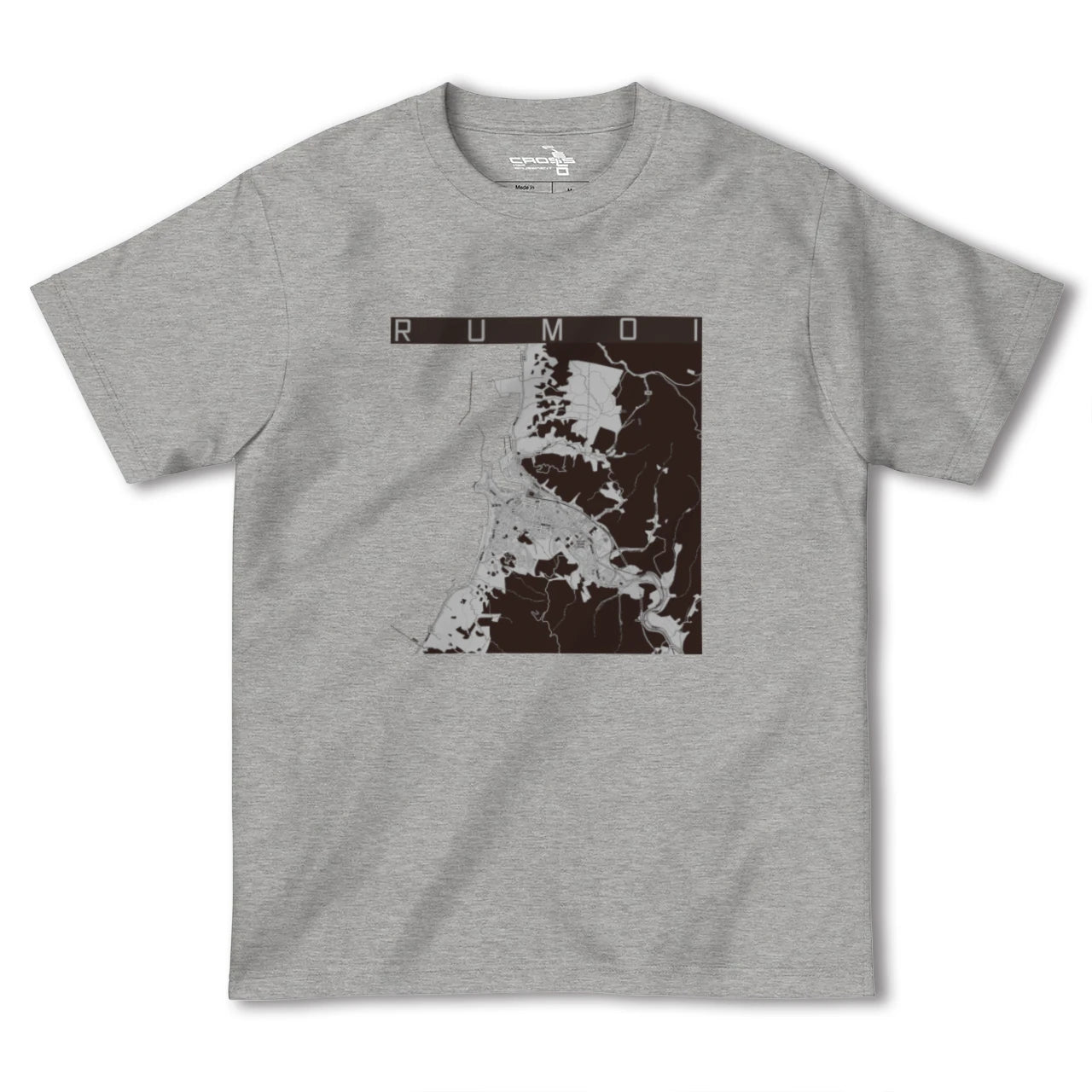 【留萌(北海道)】地図柄ヘビーウェイトTシャツ