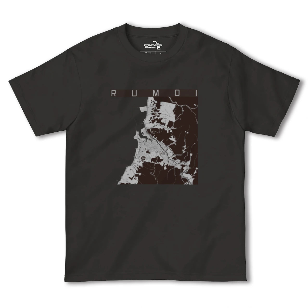 【留萌(北海道)】地図柄ヘビーウェイトTシャツ