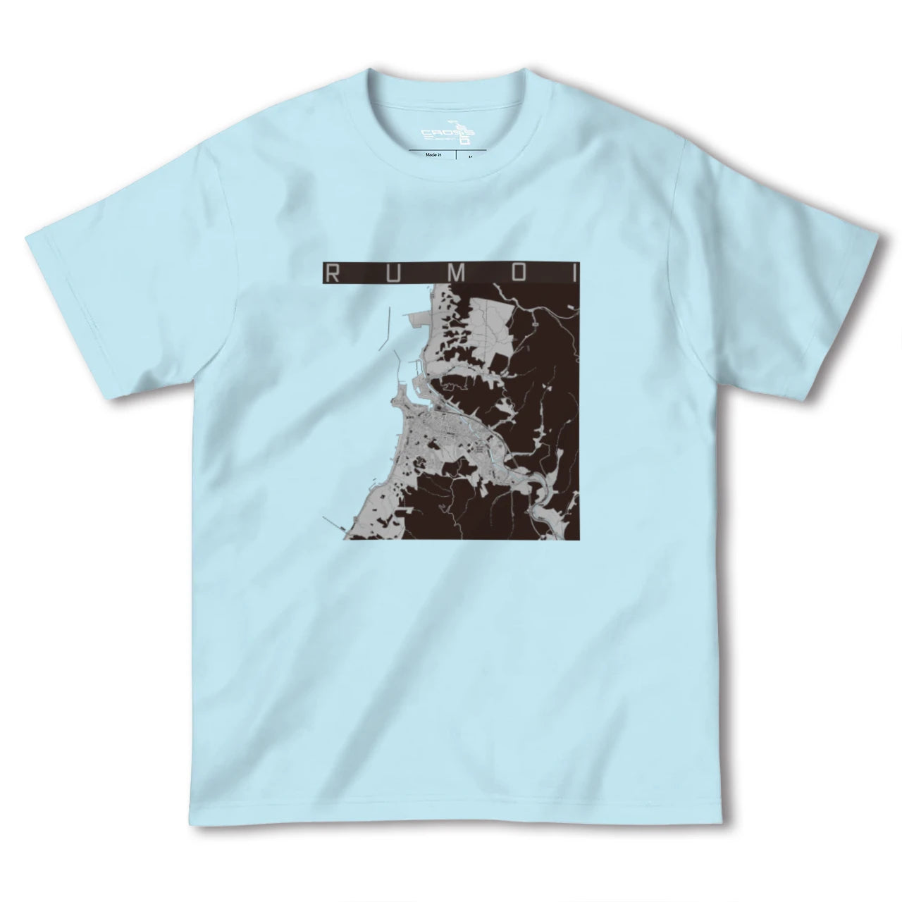【留萌(北海道)】地図柄ヘビーウェイトTシャツ