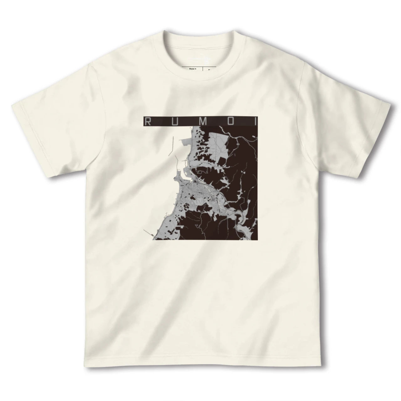 【留萌(北海道)】地図柄ヘビーウェイトTシャツ