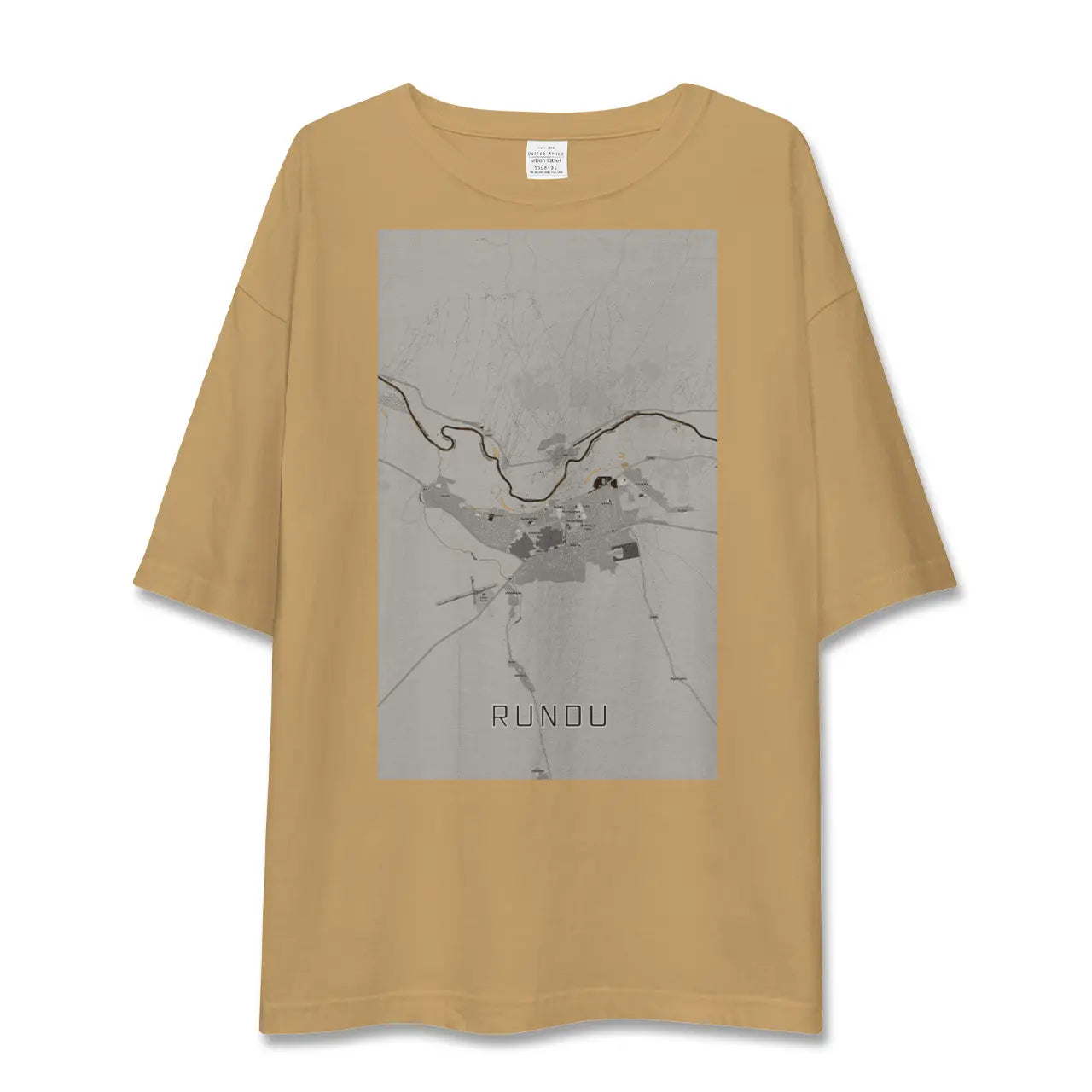 【ルンドゥ(ナミビア)】地図柄ビッグシルエットTシャツ