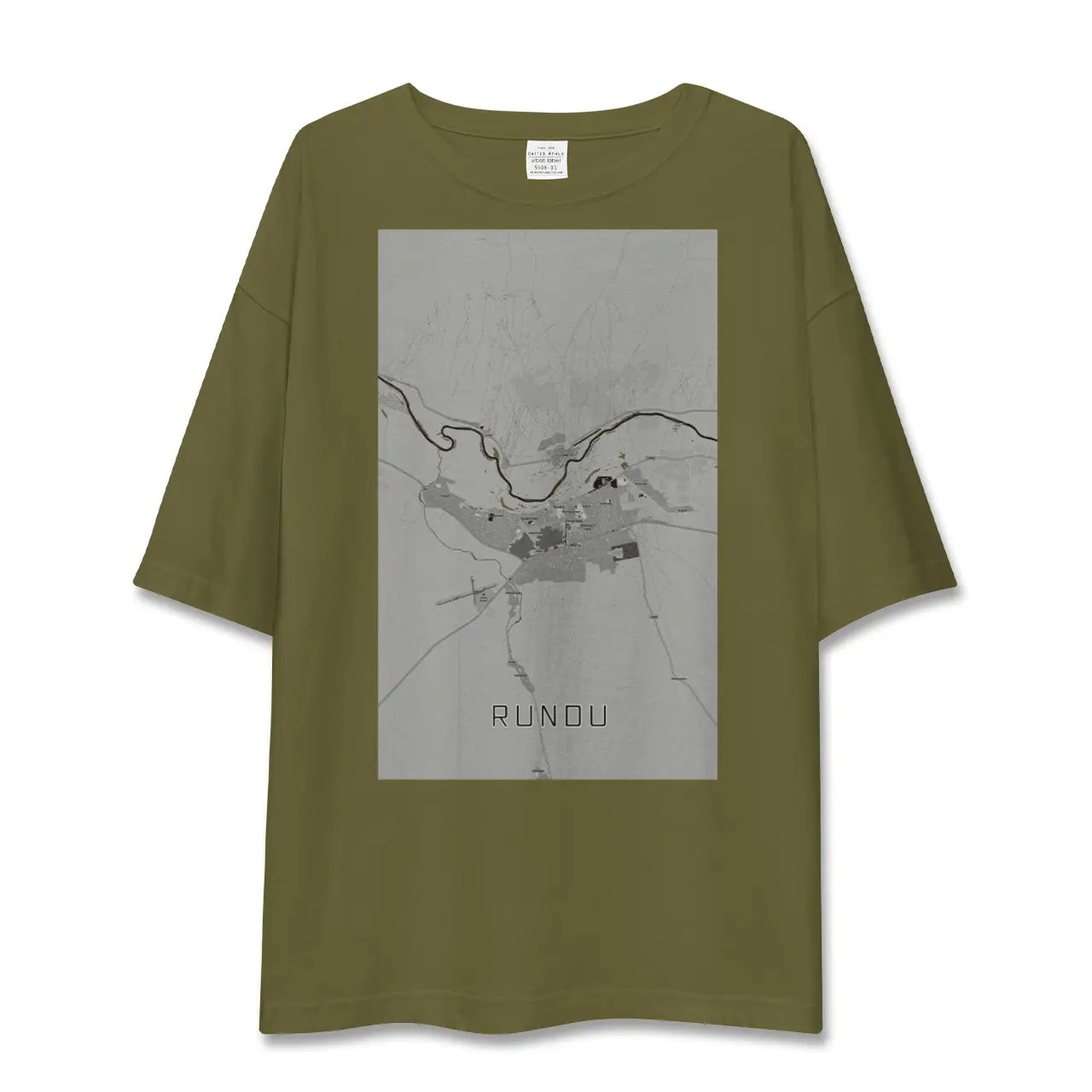 【ルンドゥ(ナミビア)】地図柄ビッグシルエットTシャツ