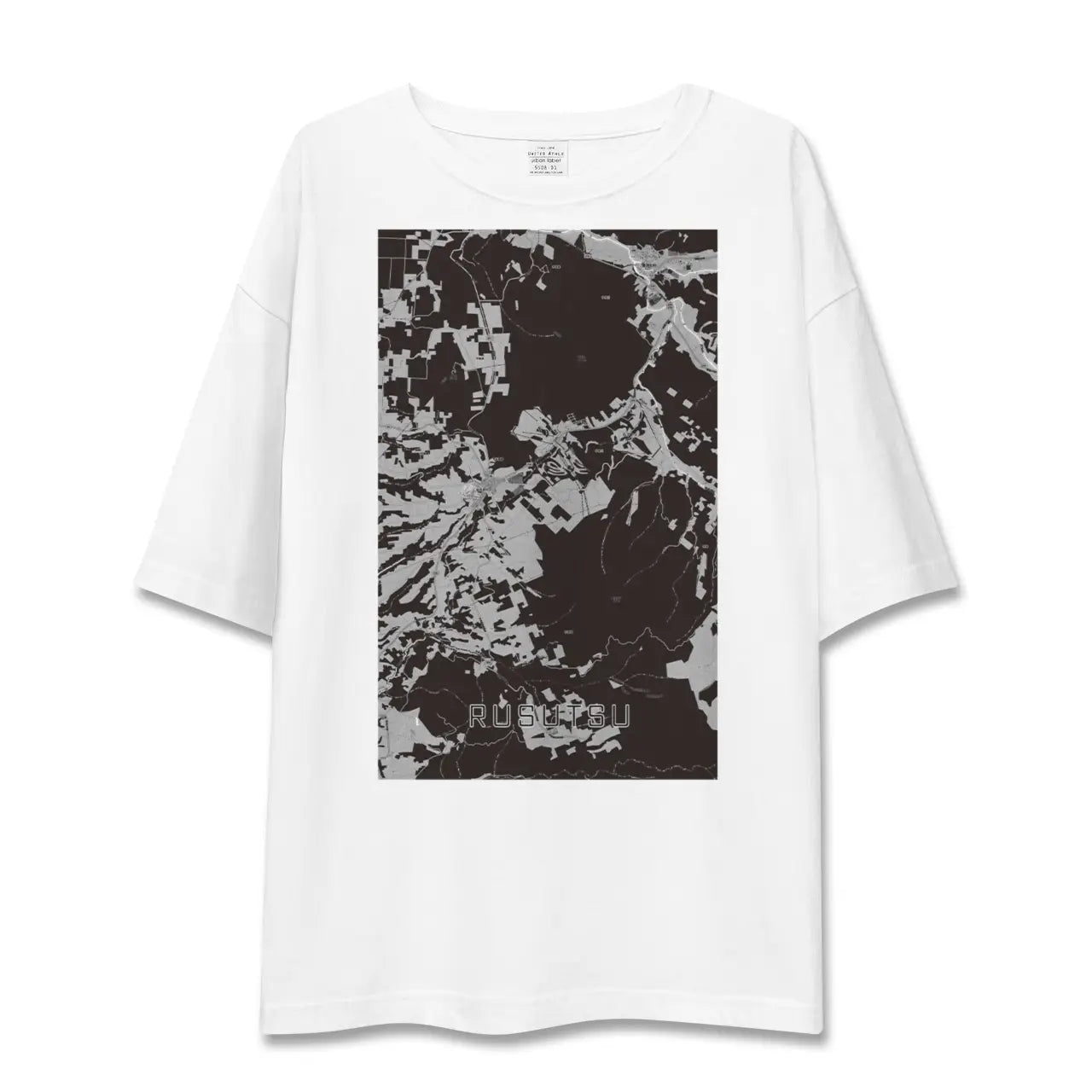 【留寿都(北海道)】地図柄ビッグシルエットTシャツ