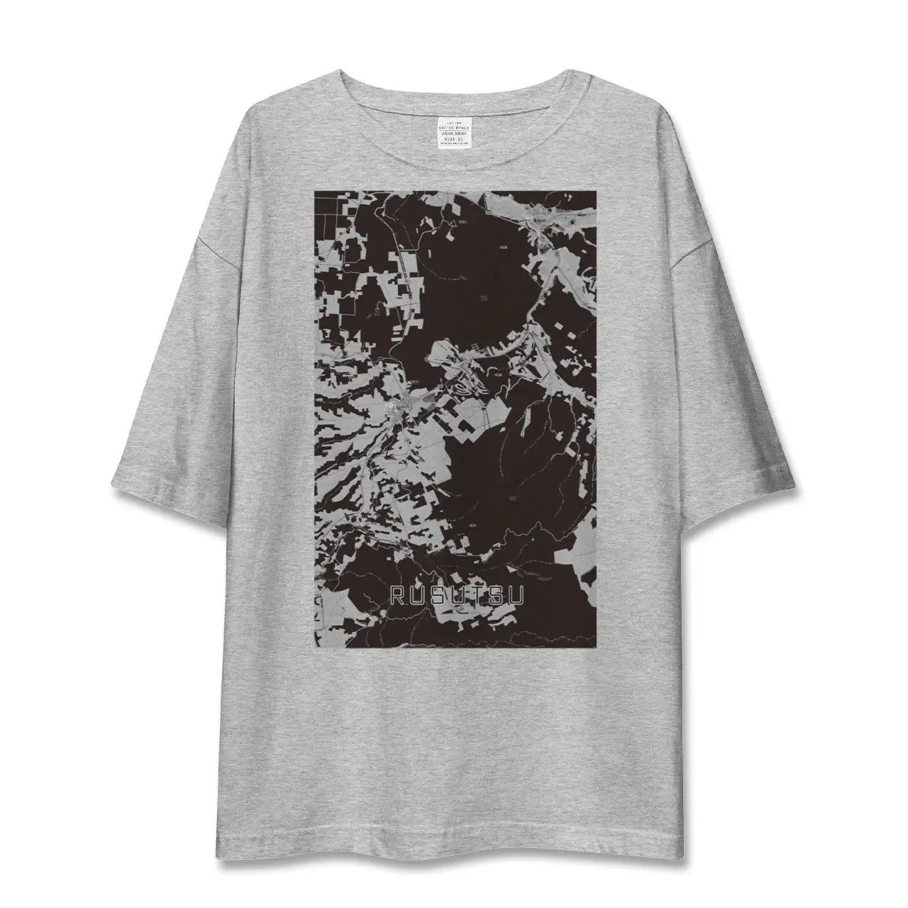 【留寿都(北海道)】地図柄ビッグシルエットTシャツ