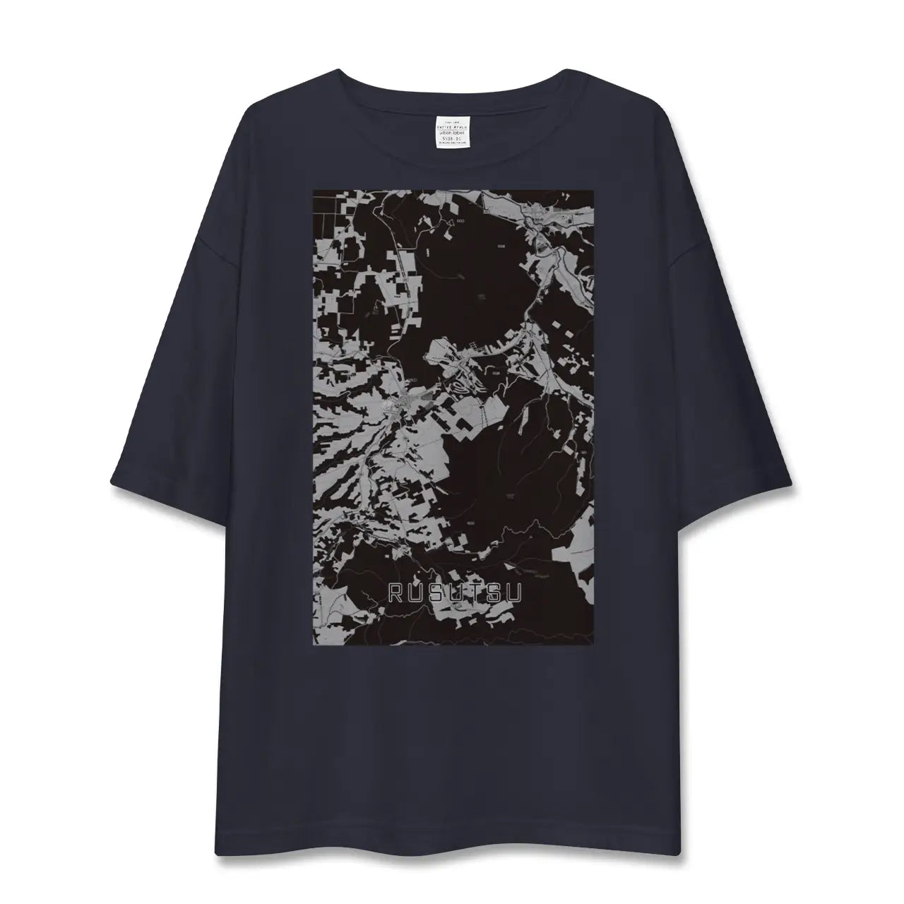 【留寿都(北海道)】地図柄ビッグシルエットTシャツ