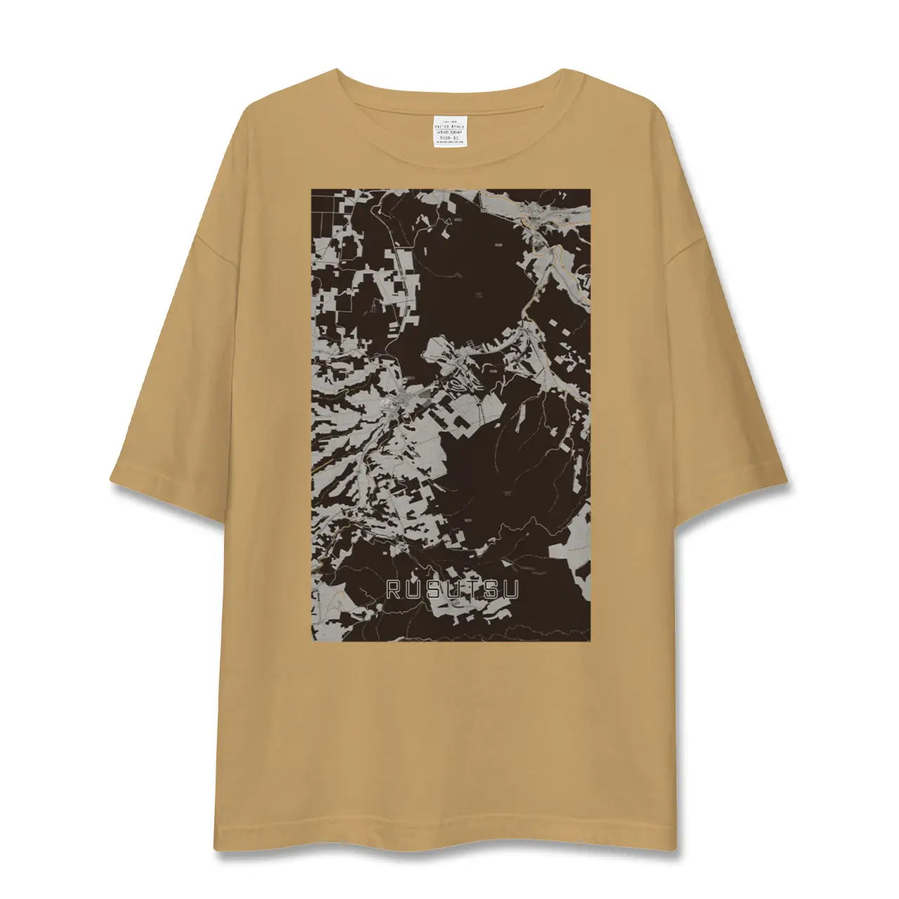 【留寿都(北海道)】地図柄ビッグシルエットTシャツ