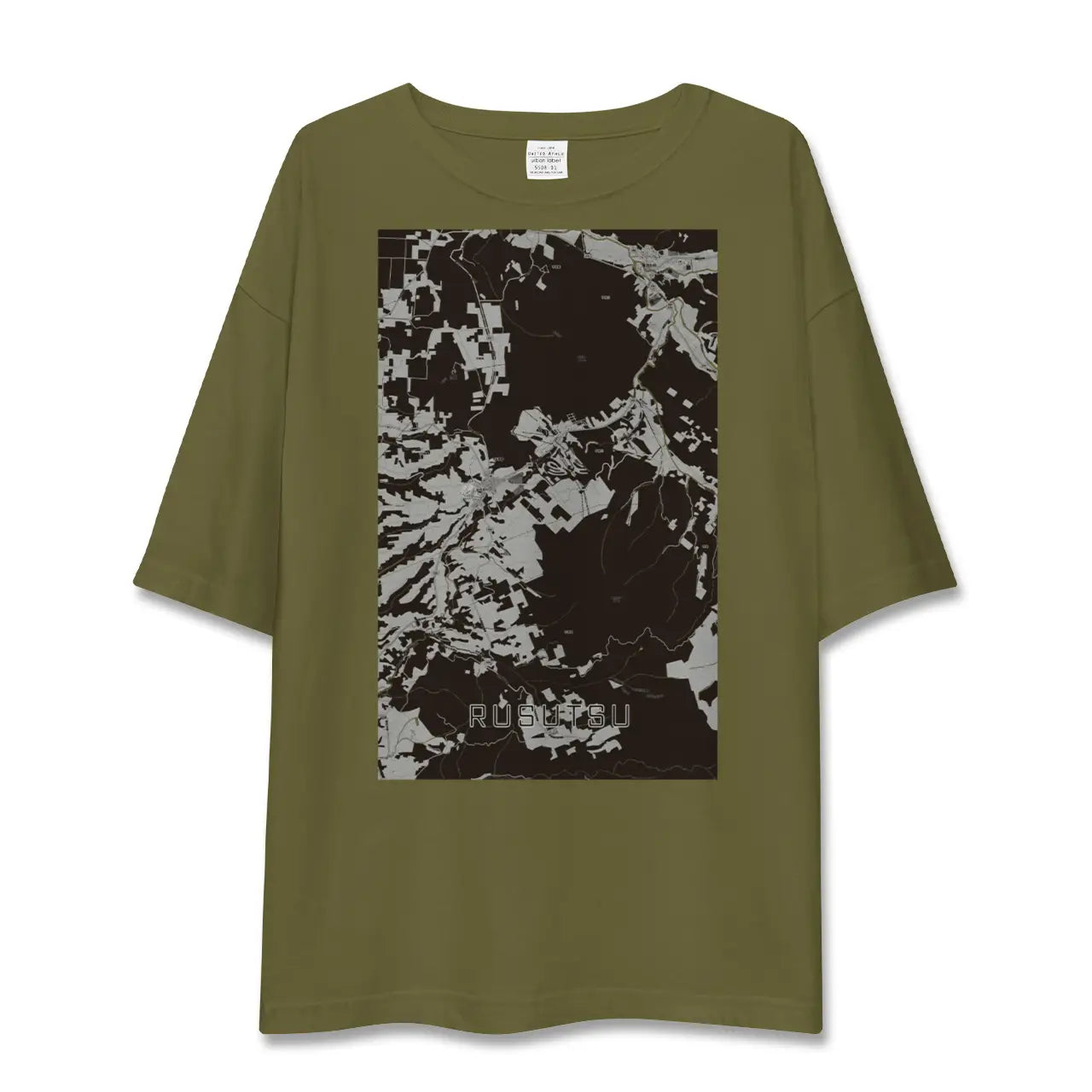 【留寿都(北海道)】地図柄ビッグシルエットTシャツ