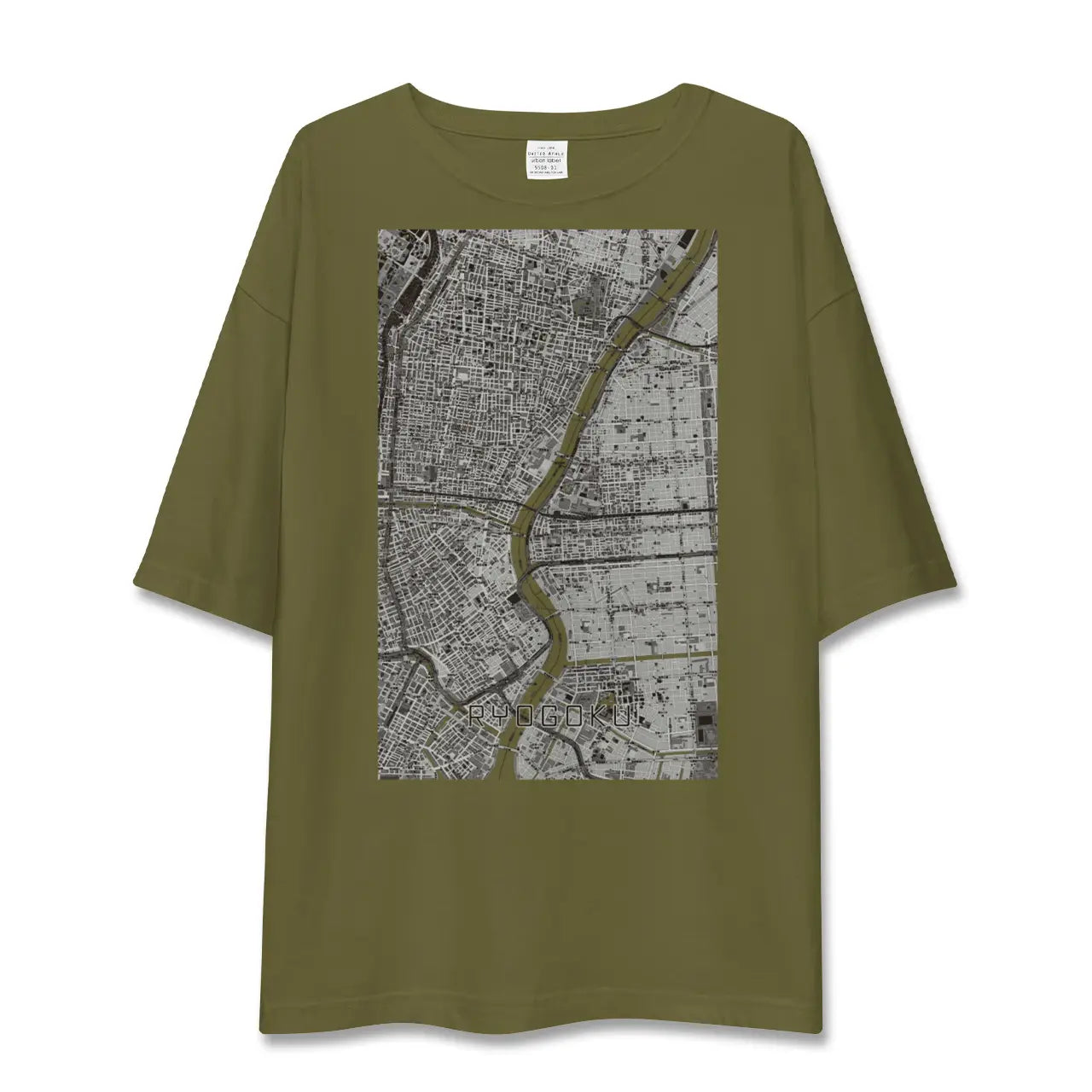 【両国(東京都)】地図柄ビッグシルエットTシャツ