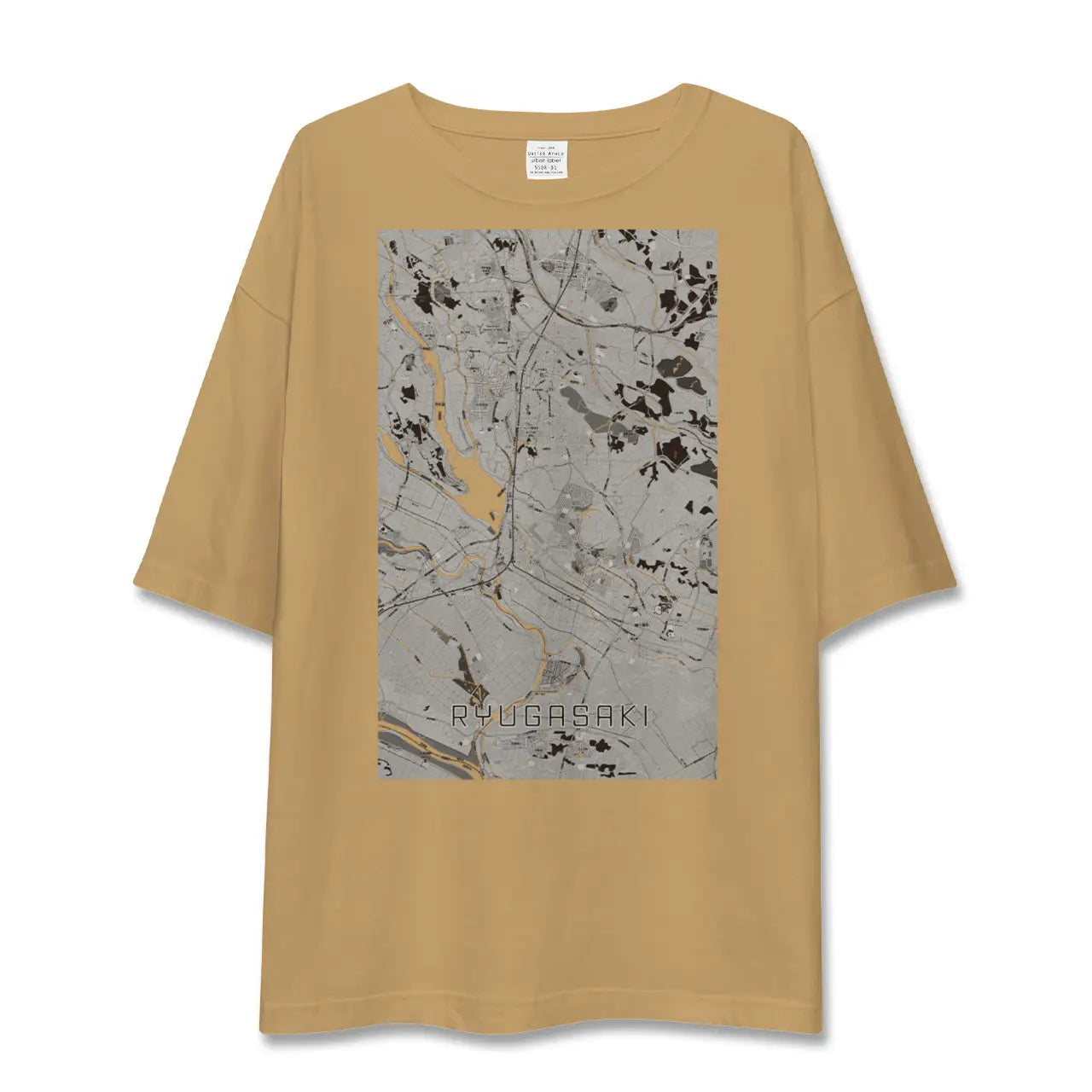 【龍ケ崎(茨城県)】地図柄ビッグシルエットTシャツ