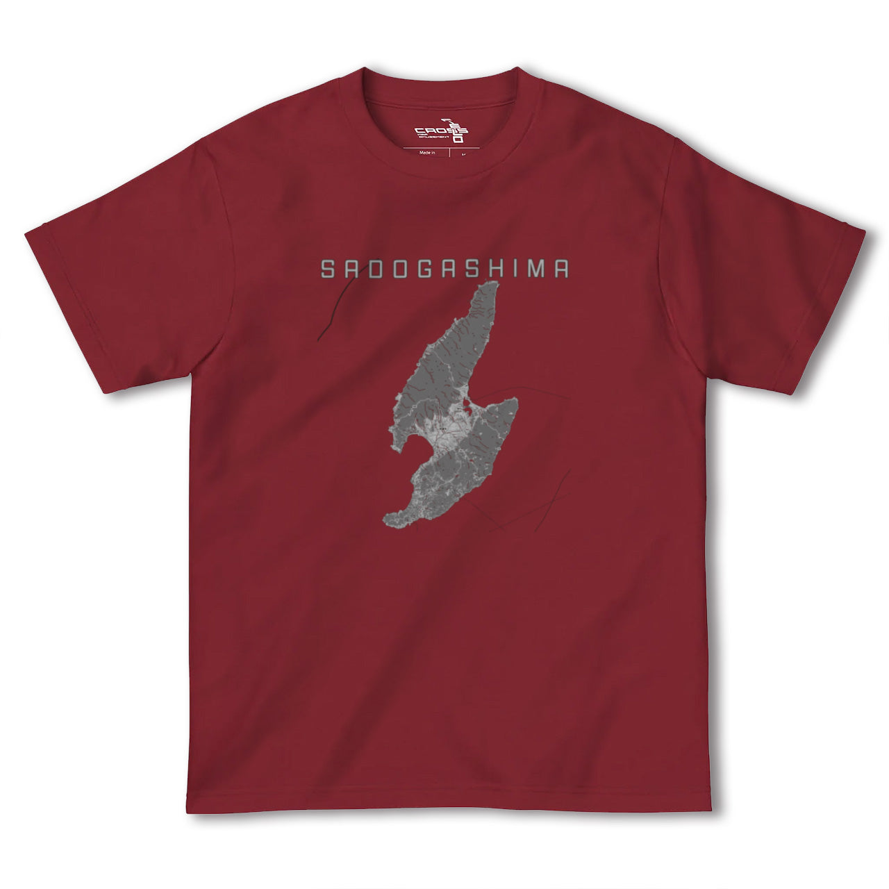 【佐渡島(新潟県)】地図柄ヘビーウェイトTシャツ