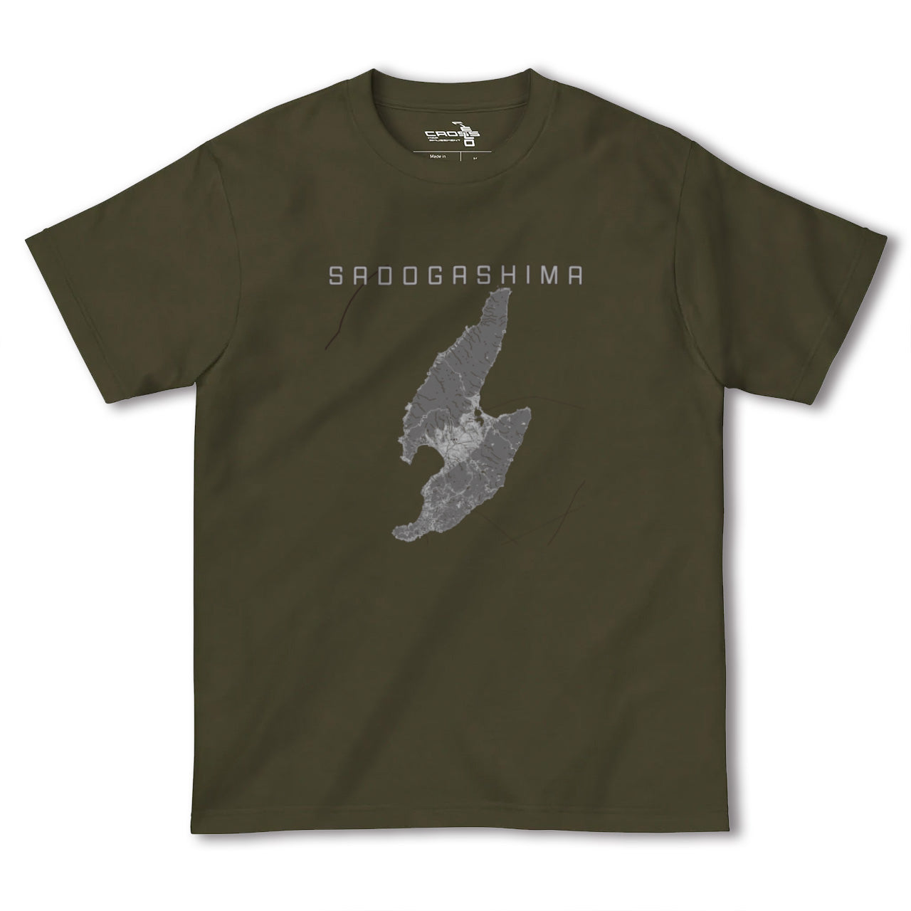 【佐渡島(新潟県)】地図柄ヘビーウェイトTシャツ