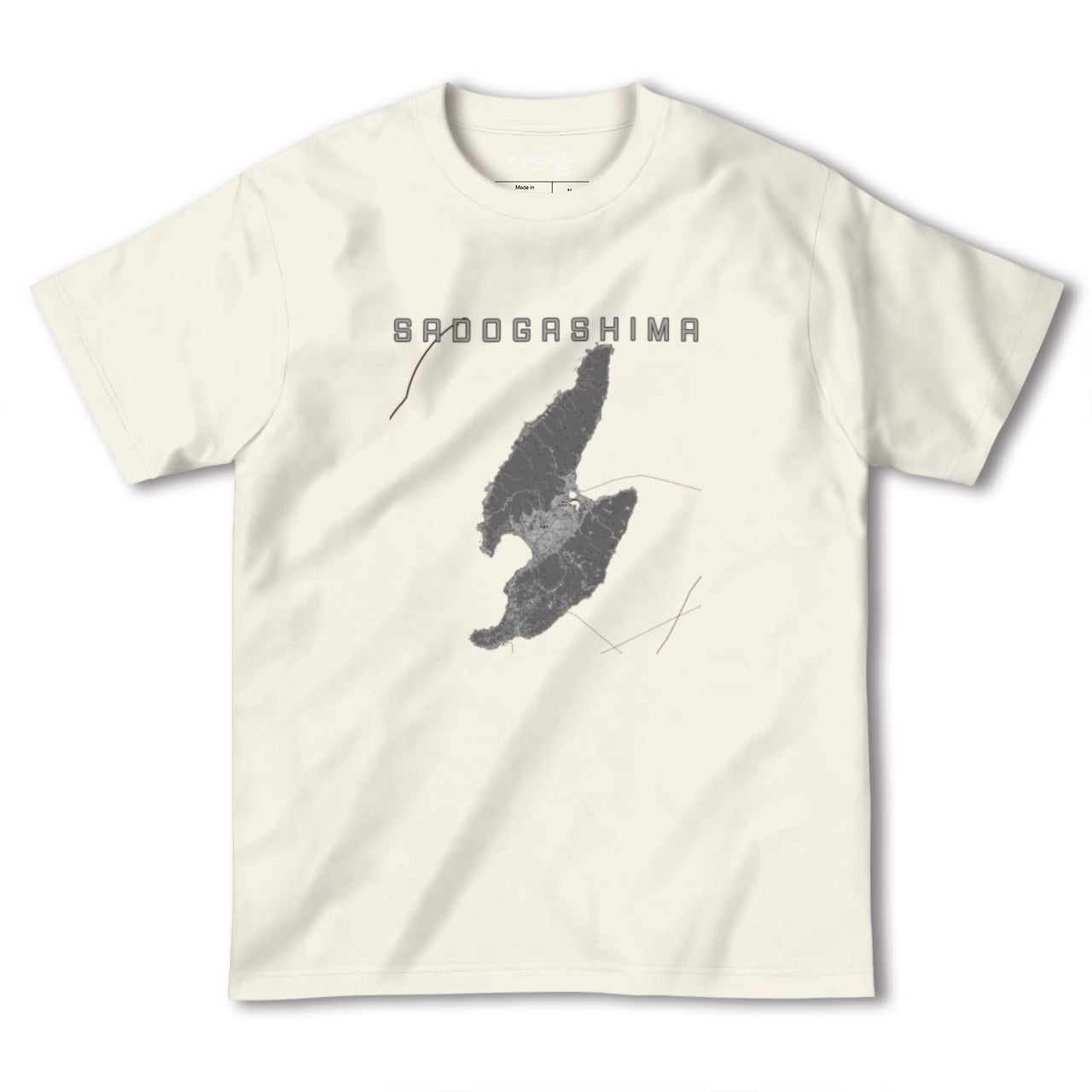 【佐渡島(新潟県)】地図柄ヘビーウェイトTシャツ