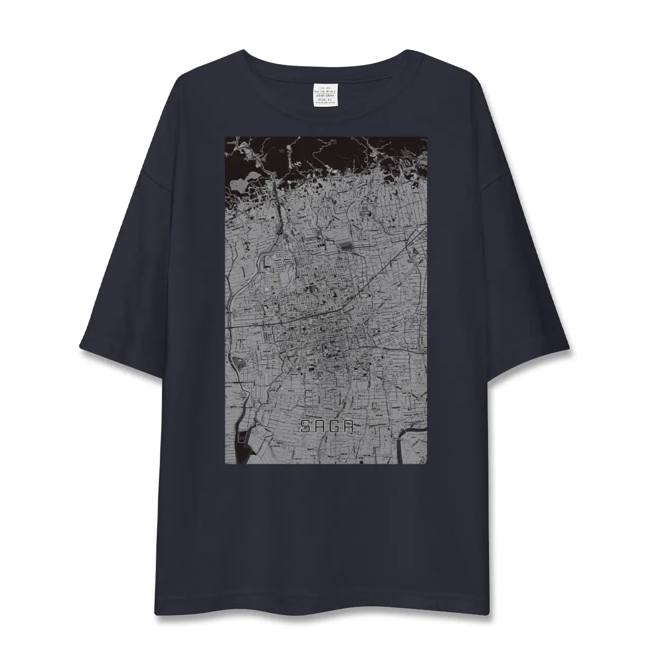 【佐賀2(佐賀県)】地図柄ビッグシルエットTシャツ