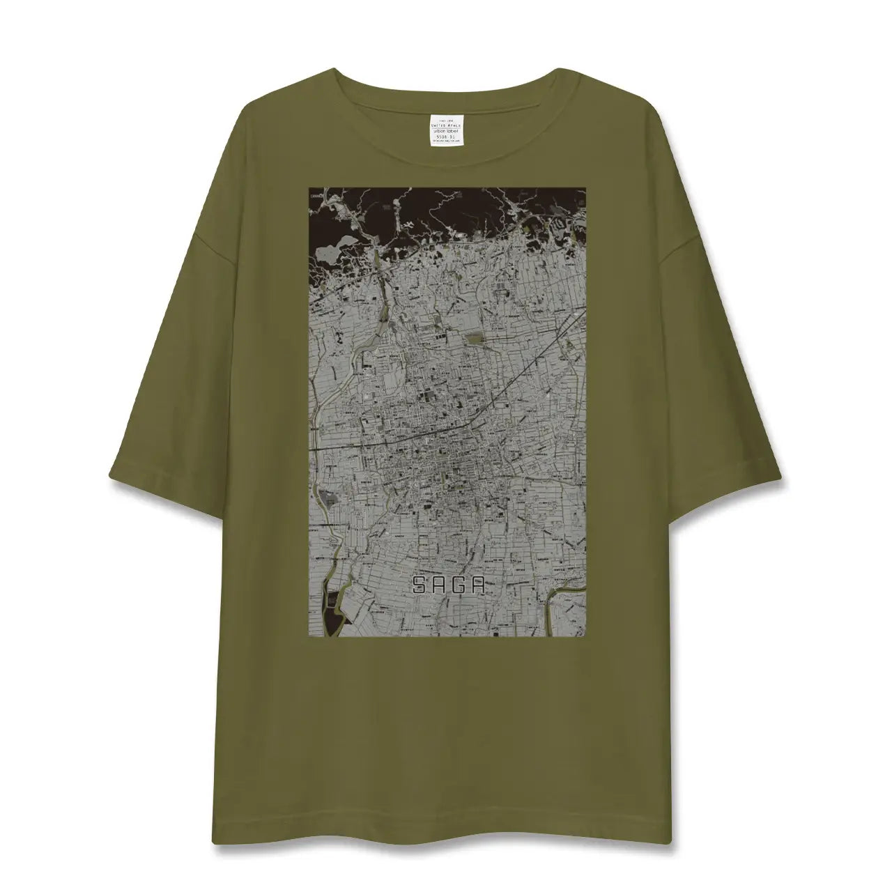 【佐賀2(佐賀県)】地図柄ビッグシルエットTシャツ