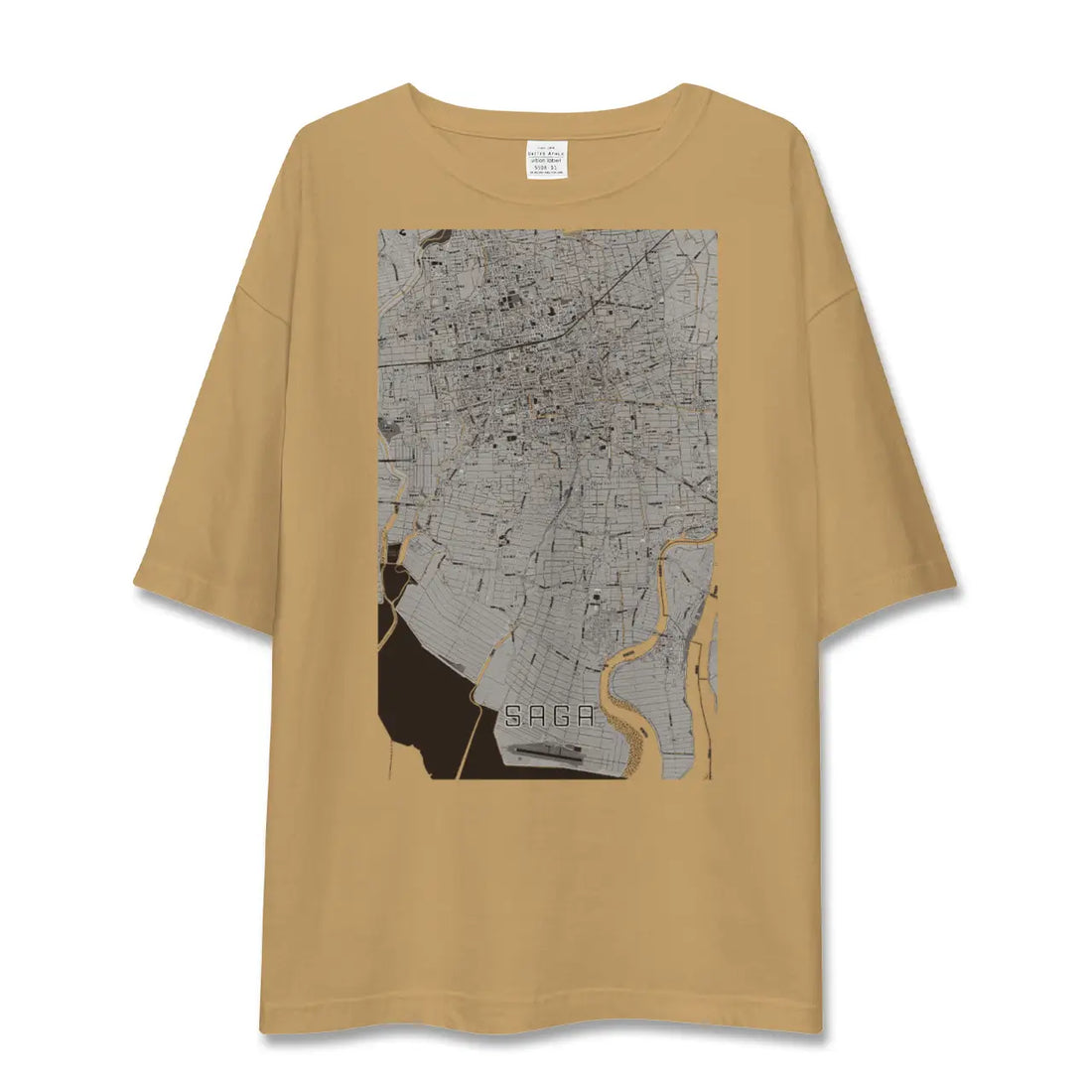 【佐賀(佐賀県)】地図柄ビッグシルエットTシャツ