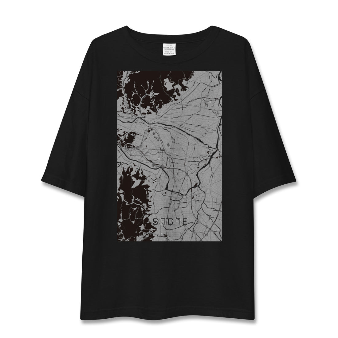 【寒河江(山形県)】地図柄ビッグシルエットTシャツ