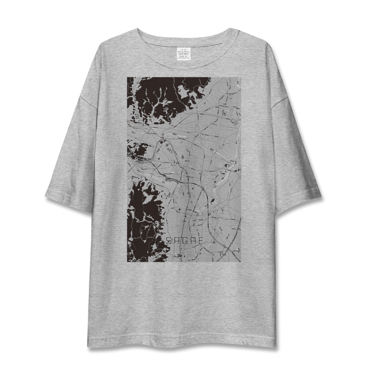 【寒河江(山形県)】地図柄ビッグシルエットTシャツ