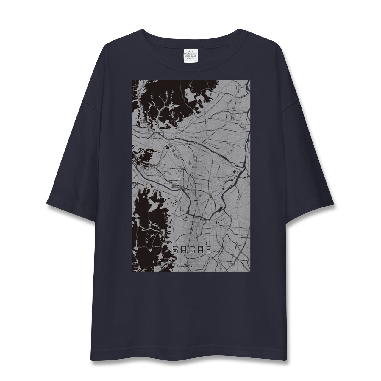 【寒河江(山形県)】地図柄ビッグシルエットTシャツ