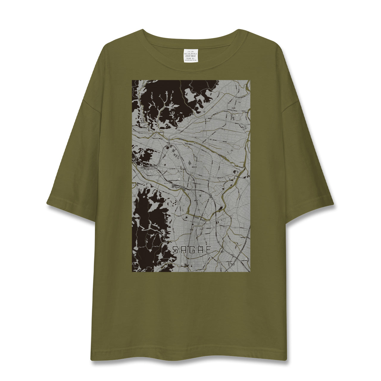 【寒河江(山形県)】地図柄ビッグシルエットTシャツ