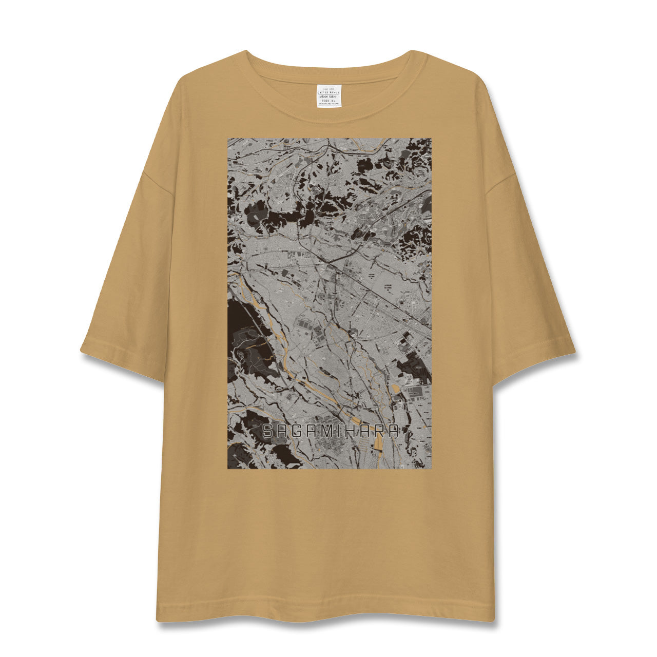 【相模原(神奈川県)】地図柄ビッグシルエットTシャツ