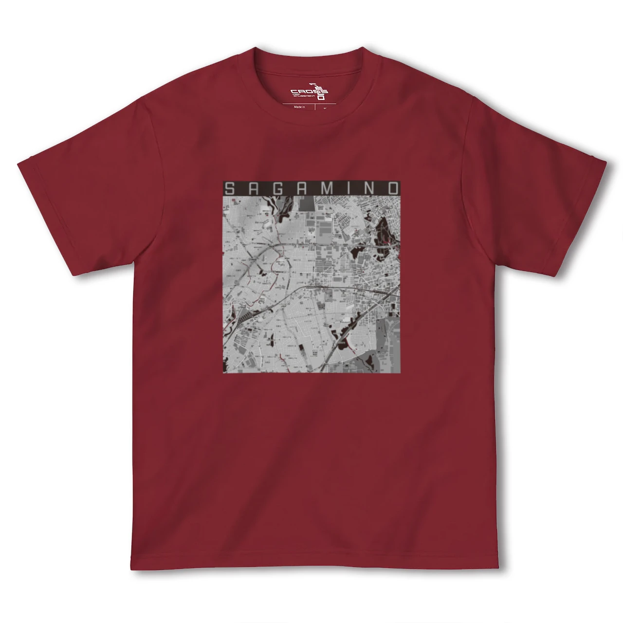 【さがみ野(神奈川県)】地図柄ヘビーウェイトTシャツ