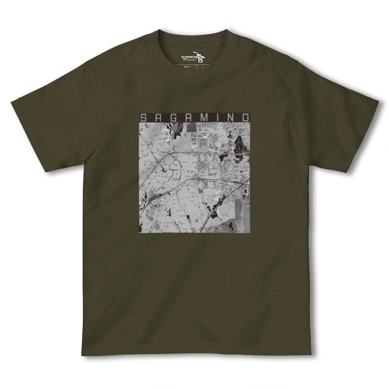 【さがみ野(神奈川県)】地図柄ヘビーウェイトTシャツ