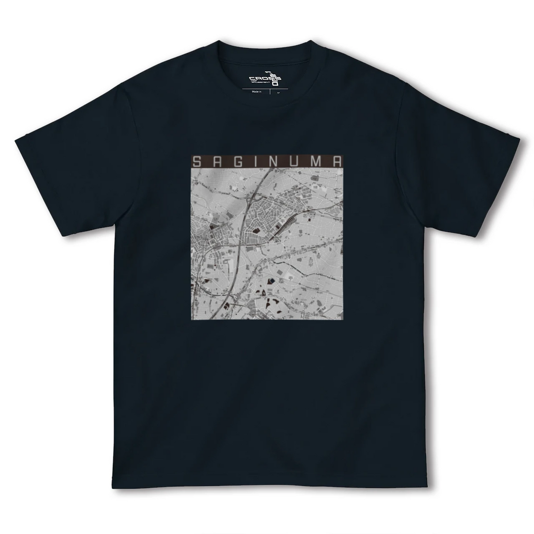 【鷺沼(神奈川県)】地図柄ヘビーウェイトTシャツ