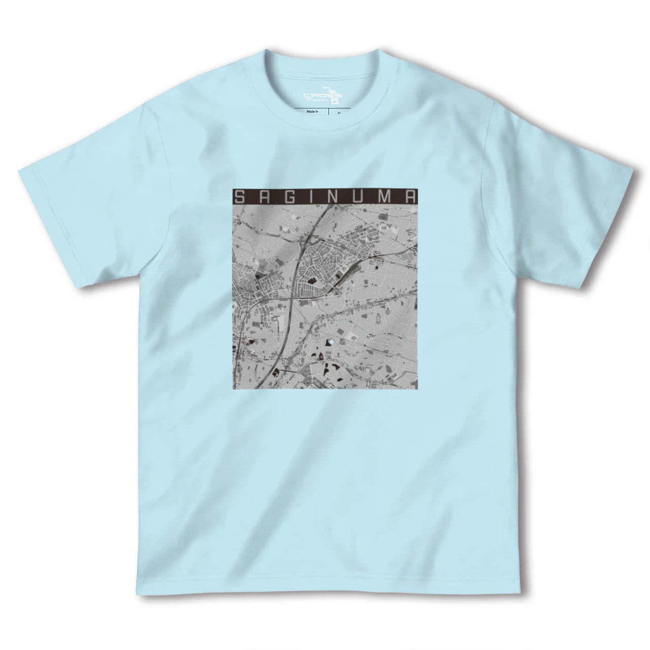 【鷺沼(神奈川県)】地図柄ヘビーウェイトTシャツ
