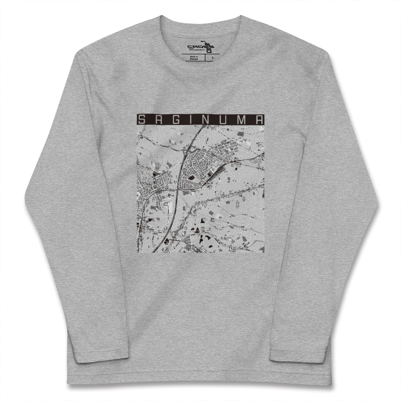 【鷺沼(神奈川県)】地図柄ロングスリーブTシャツ