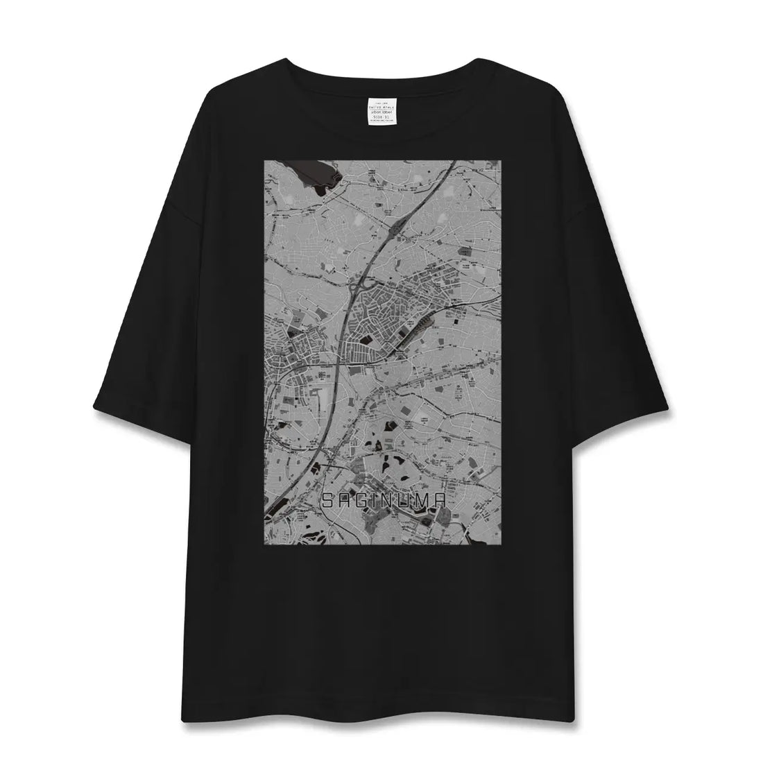 【鷺沼(神奈川県)】地図柄ビッグシルエットTシャツ