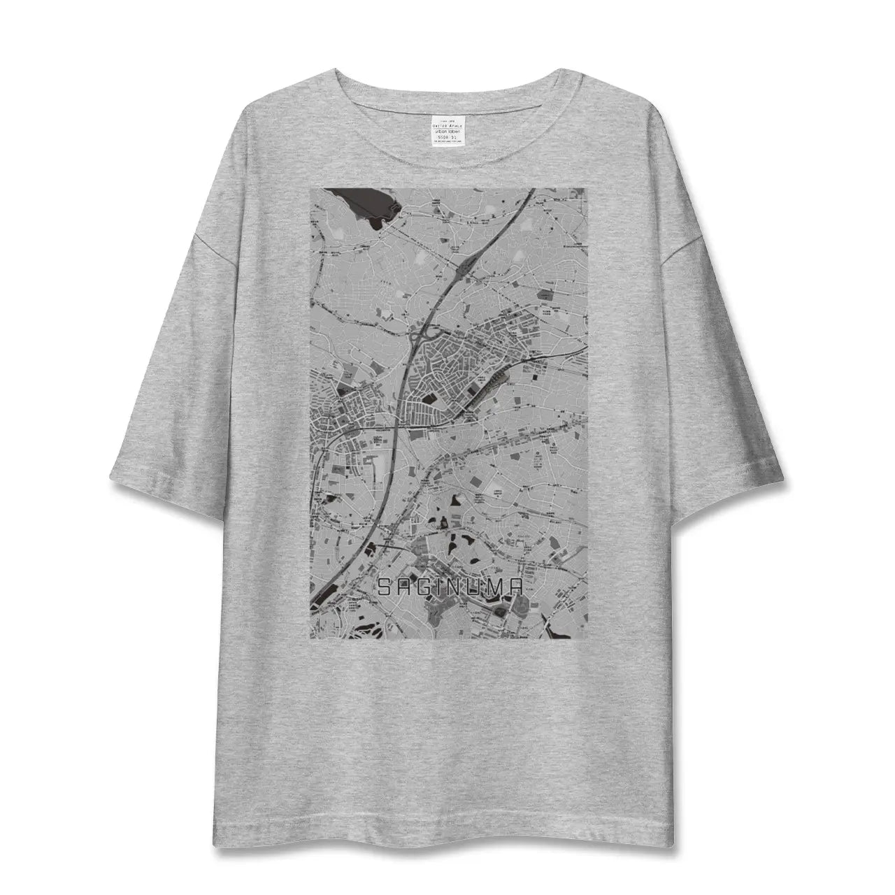 【鷺沼(神奈川県)】地図柄ビッグシルエットTシャツ
