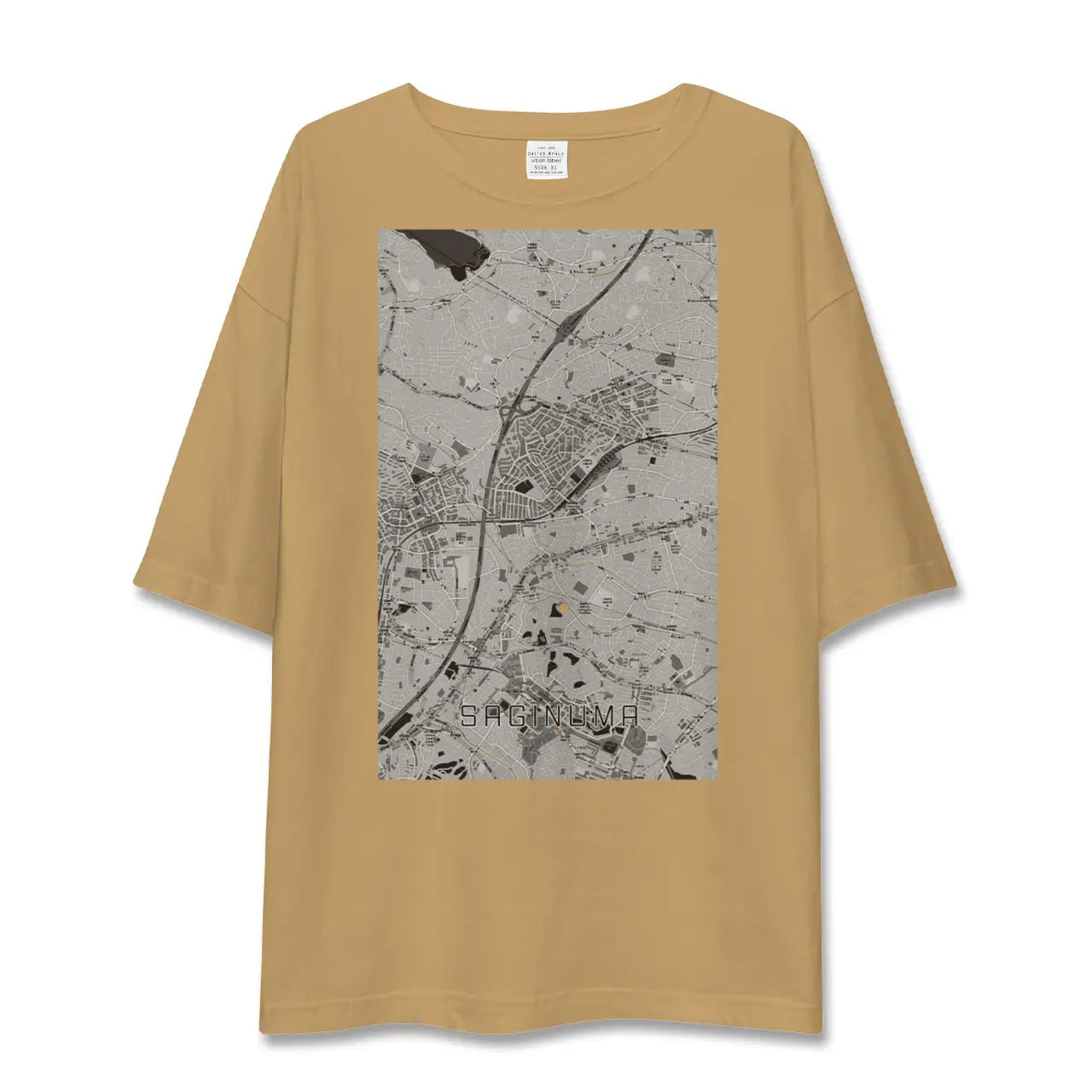 【鷺沼(神奈川県)】地図柄ビッグシルエットTシャツ