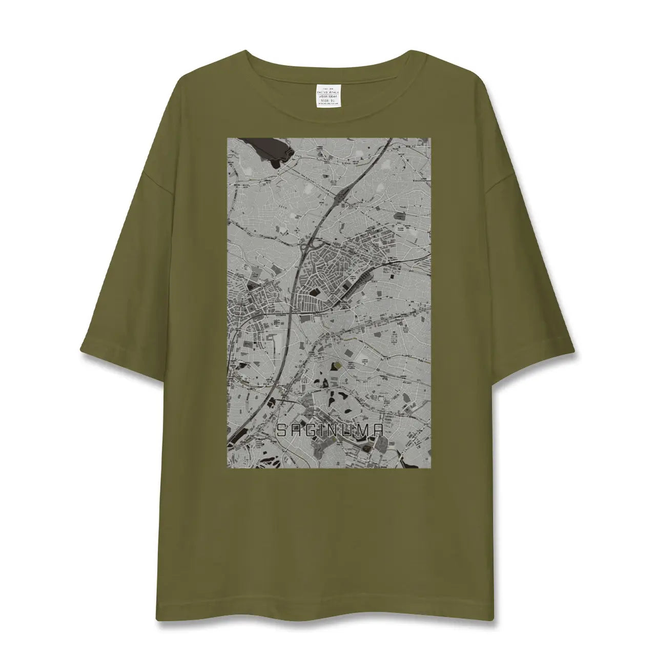 【鷺沼(神奈川県)】地図柄ビッグシルエットTシャツ