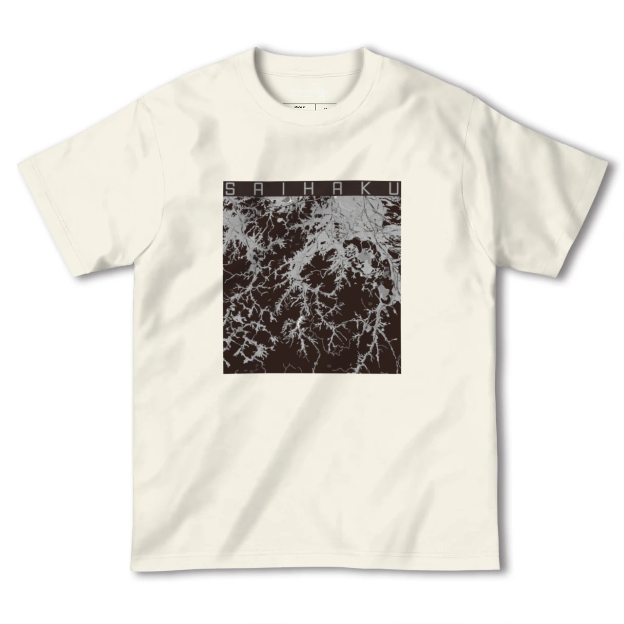 【西伯(鳥取県)】地図柄ヘビーウェイトTシャツ