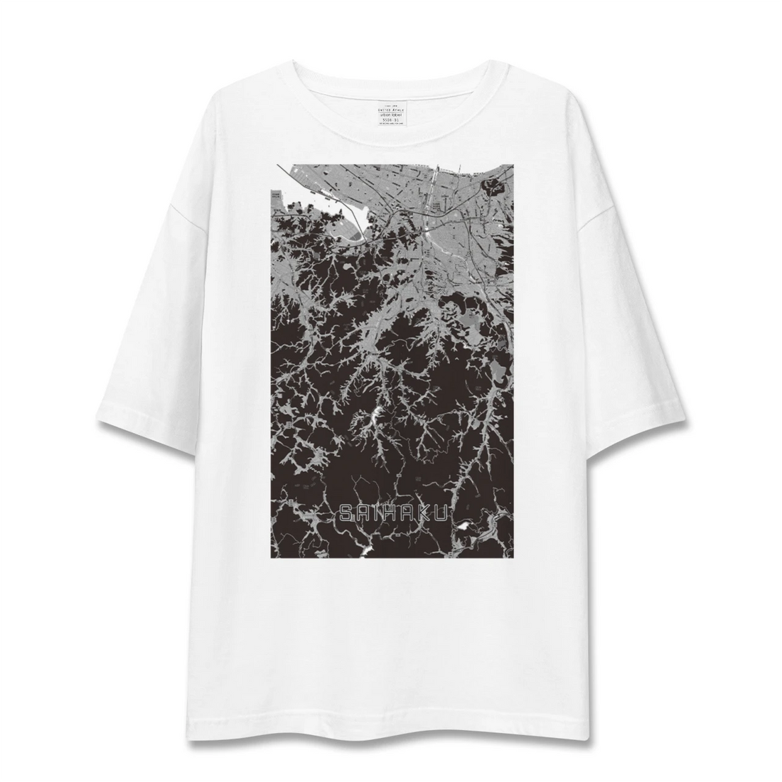 【西伯(鳥取県)】地図柄ビッグシルエットTシャツ