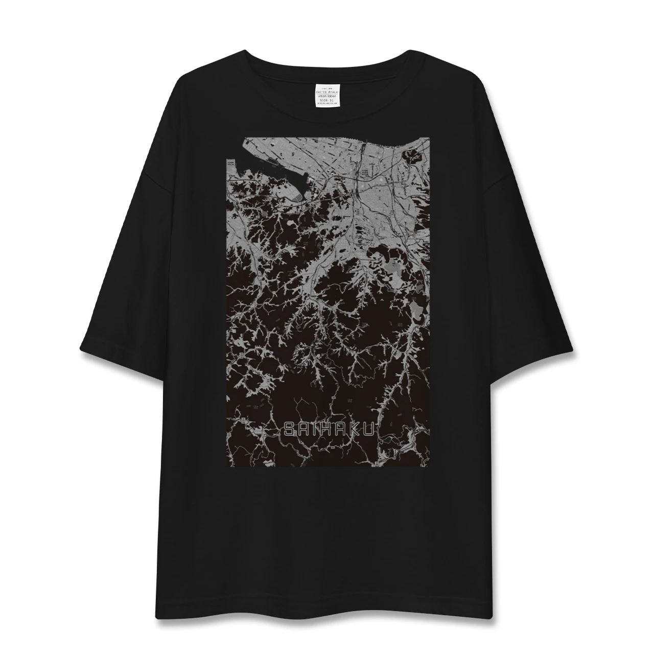 【西伯(鳥取県)】地図柄ビッグシルエットTシャツ