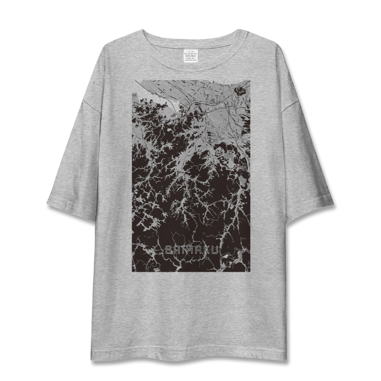 【西伯(鳥取県)】地図柄ビッグシルエットTシャツ