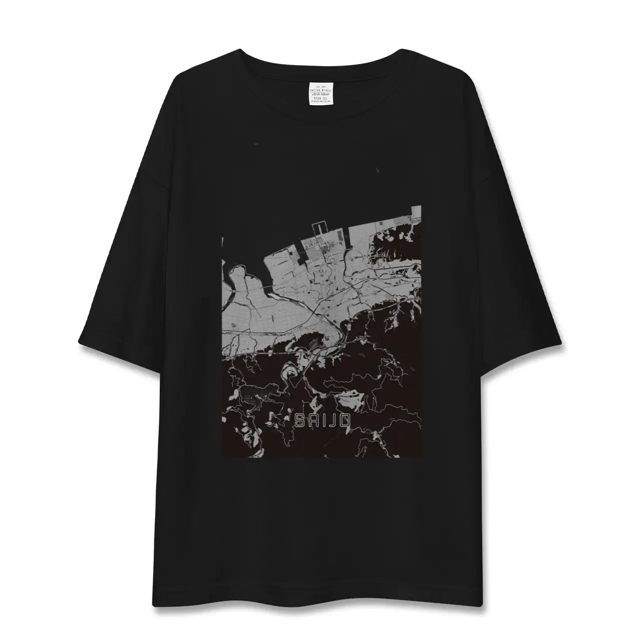 【西条(愛媛県)】地図柄ビッグシルエットTシャツ