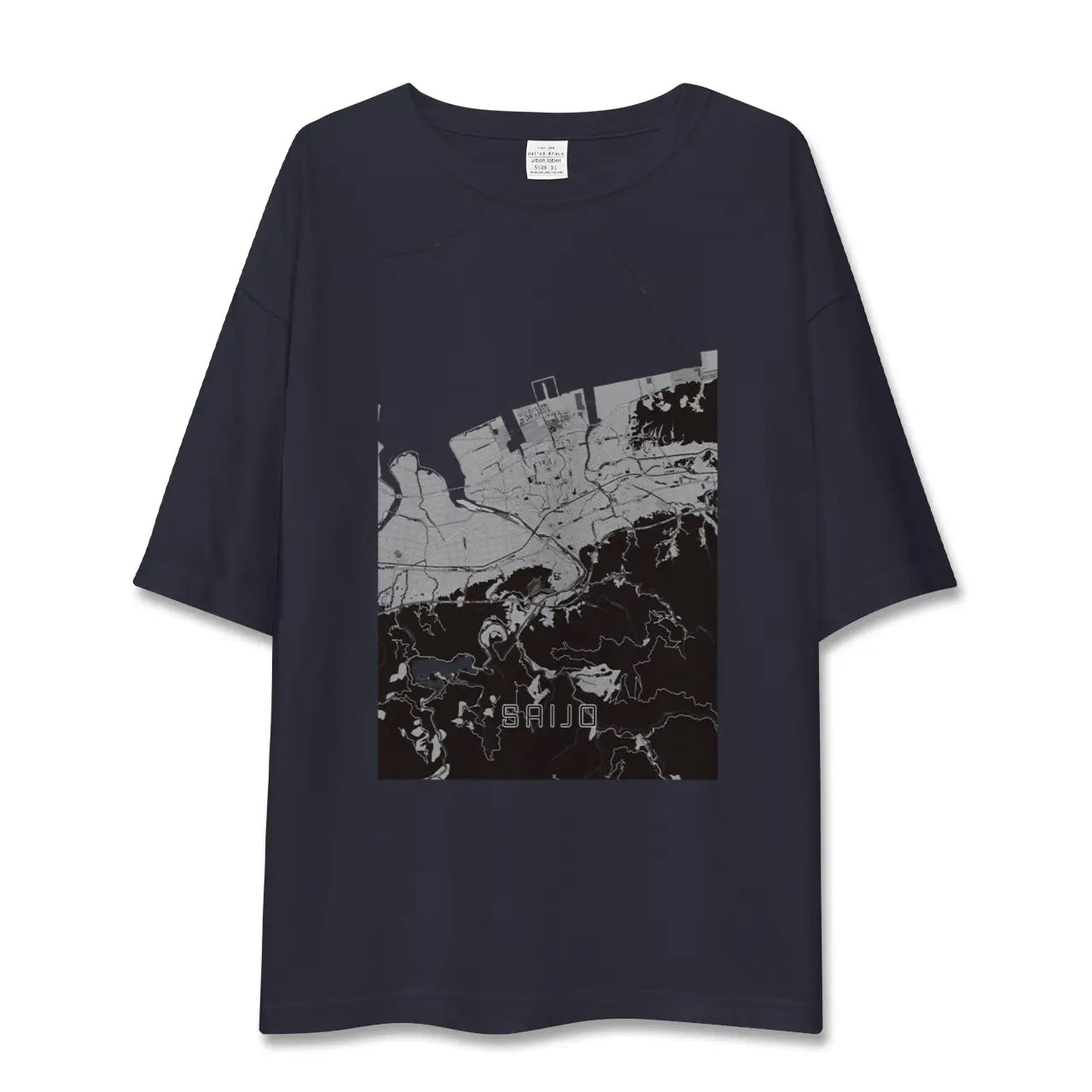 【西条(愛媛県)】地図柄ビッグシルエットTシャツ