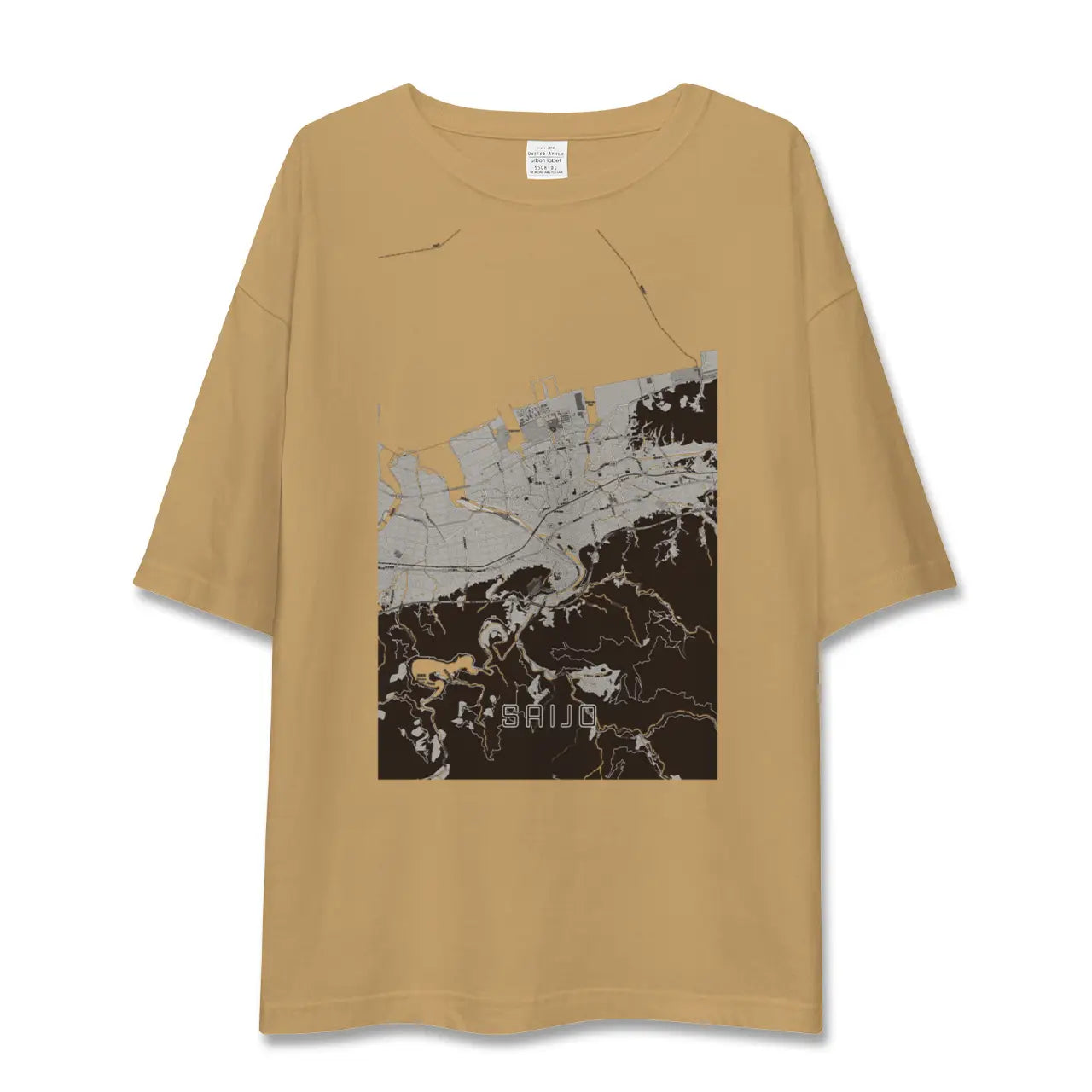 【西条(愛媛県)】地図柄ビッグシルエットTシャツ