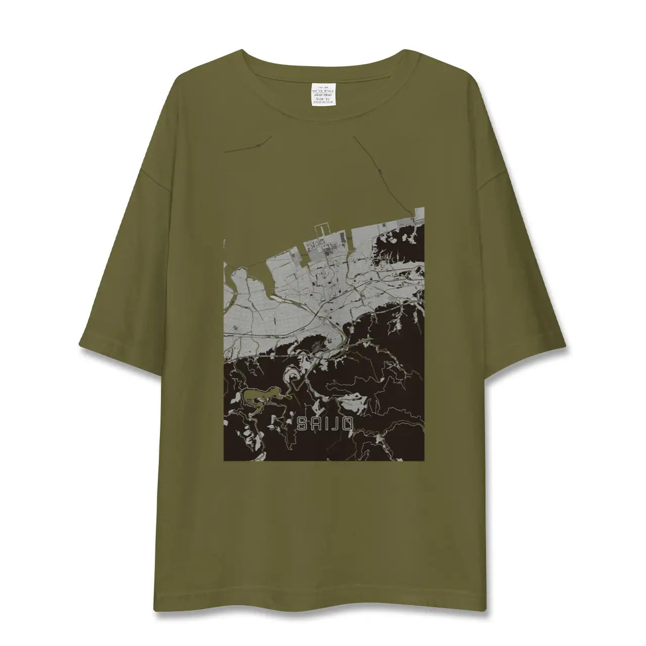 【西条(愛媛県)】地図柄ビッグシルエットTシャツ