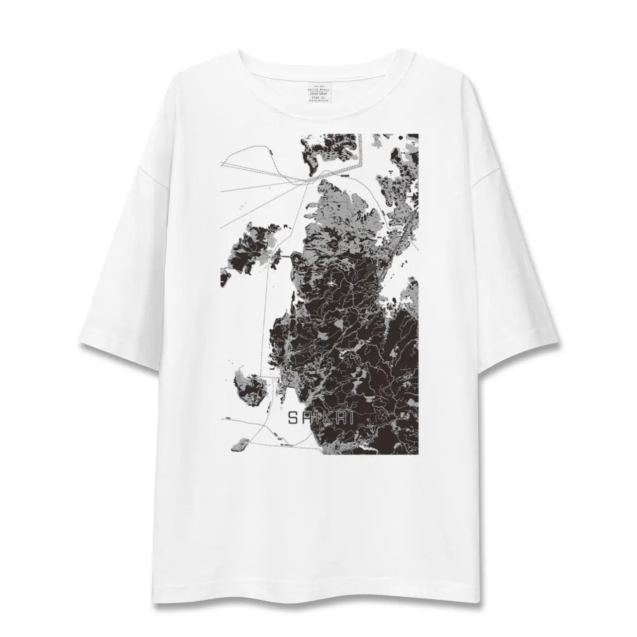 【西海(長崎県)】地図柄ビッグシルエットTシャツ