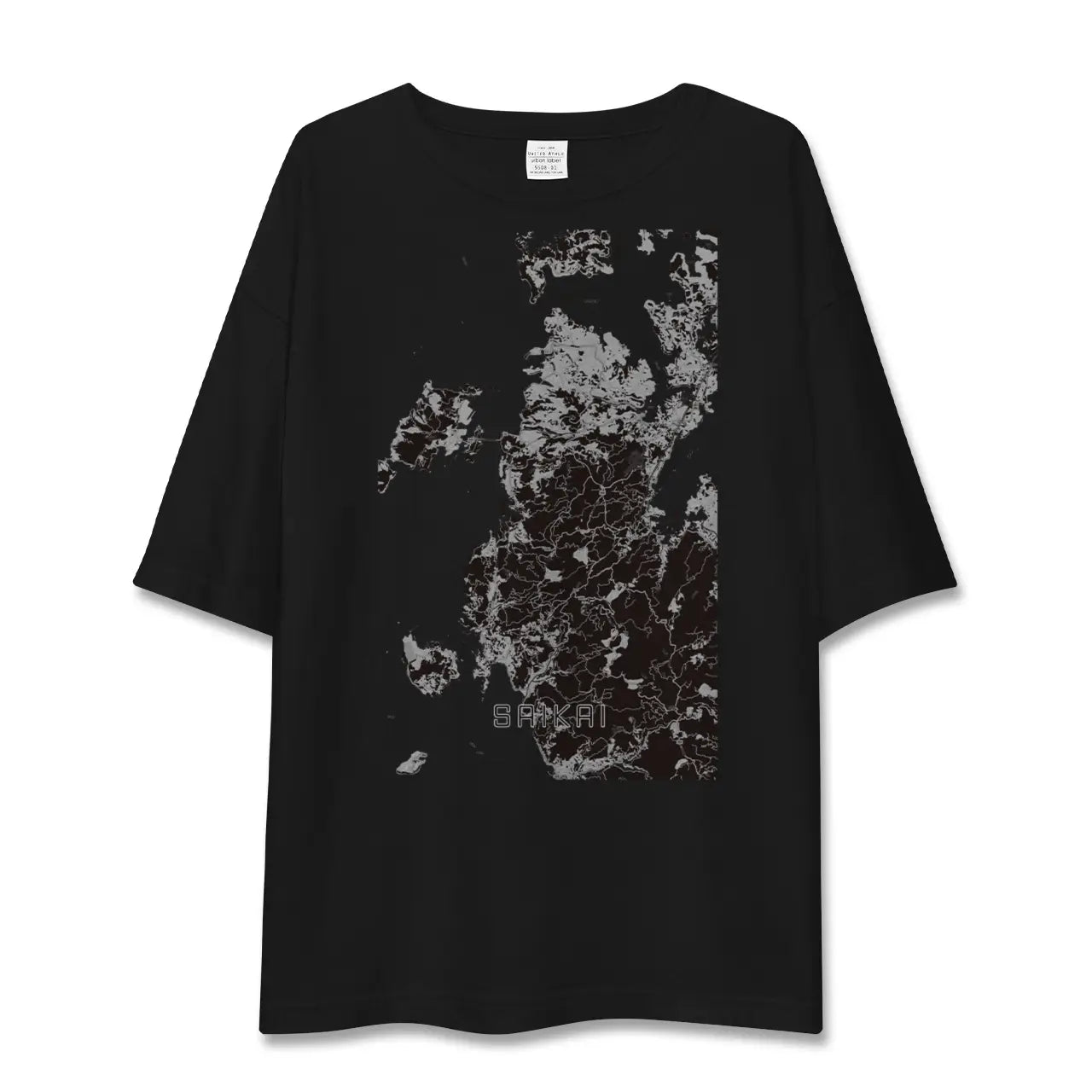 【西海(長崎県)】地図柄ビッグシルエットTシャツ