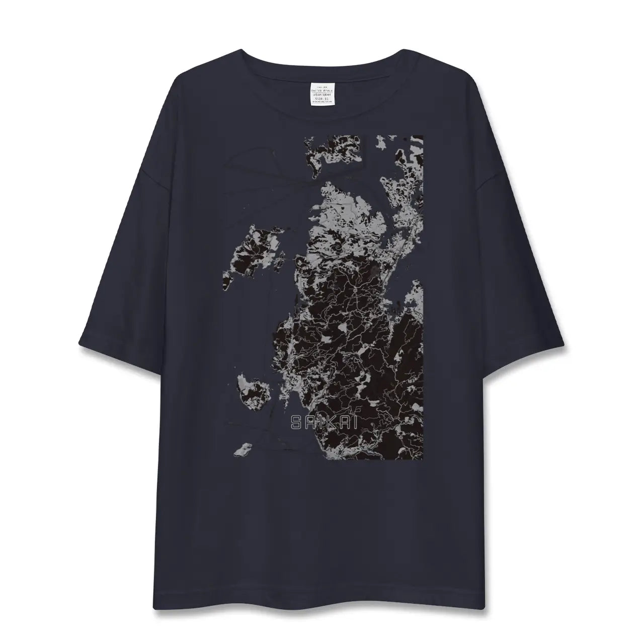 【西海(長崎県)】地図柄ビッグシルエットTシャツ