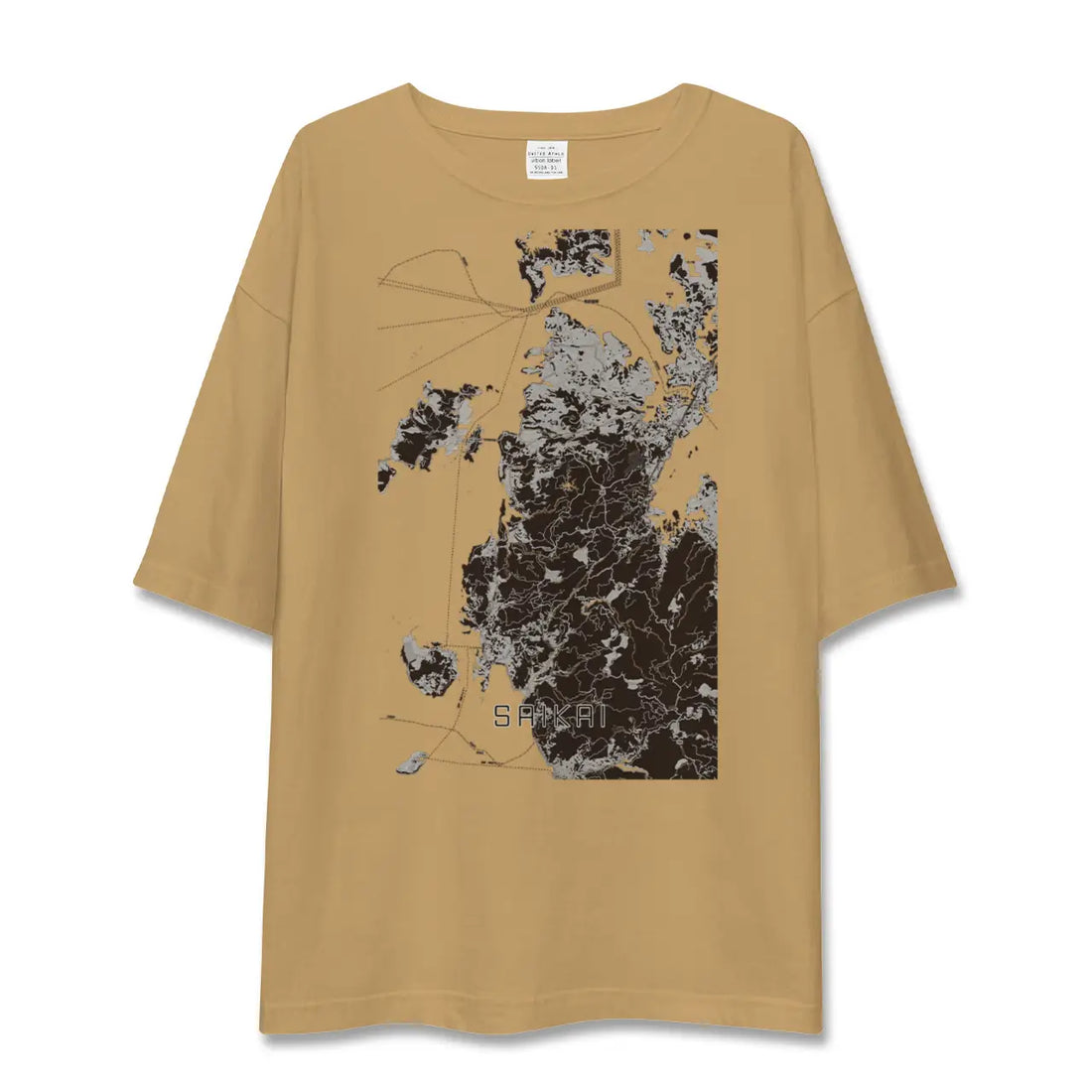 【西海(長崎県)】地図柄ビッグシルエットTシャツ