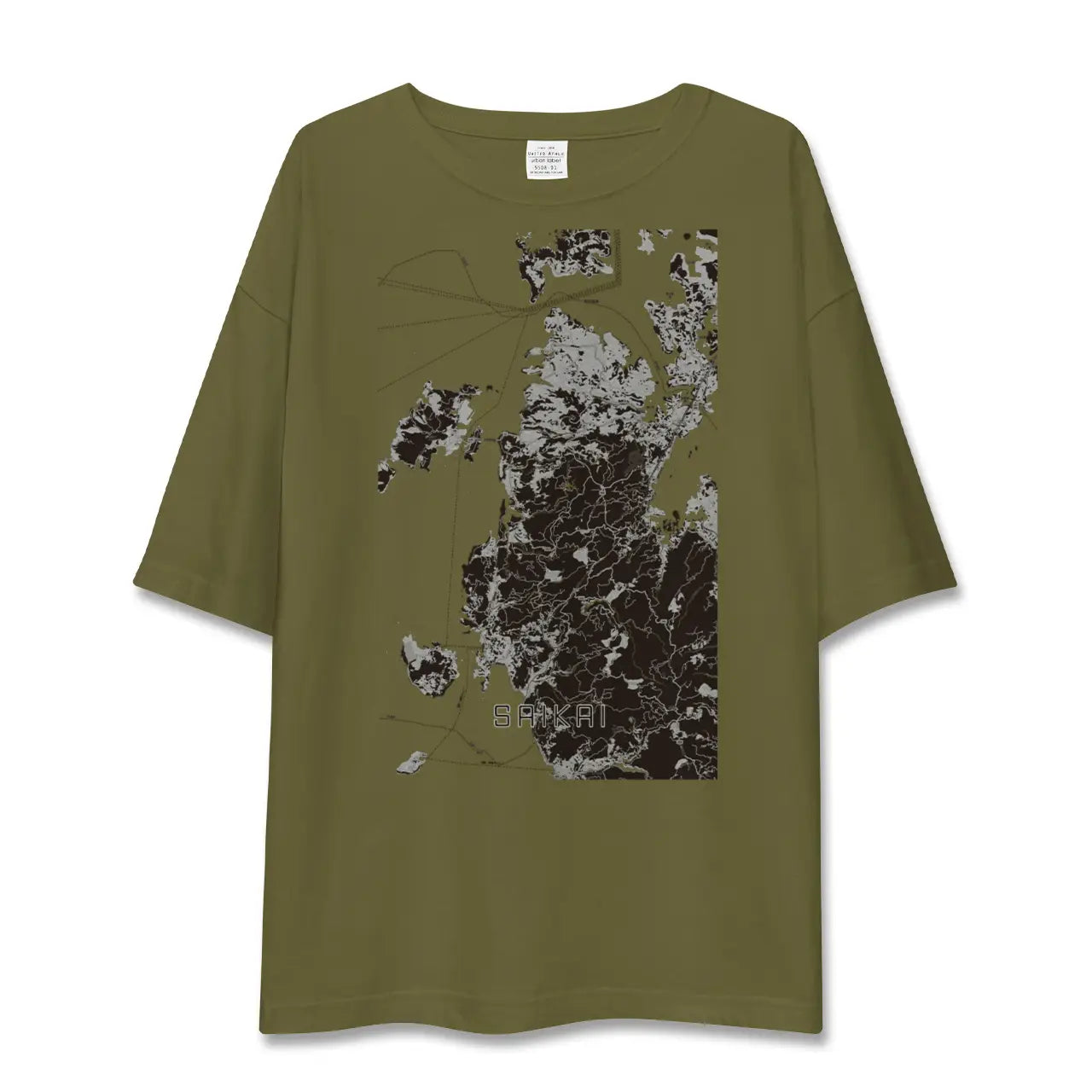 【西海(長崎県)】地図柄ビッグシルエットTシャツ