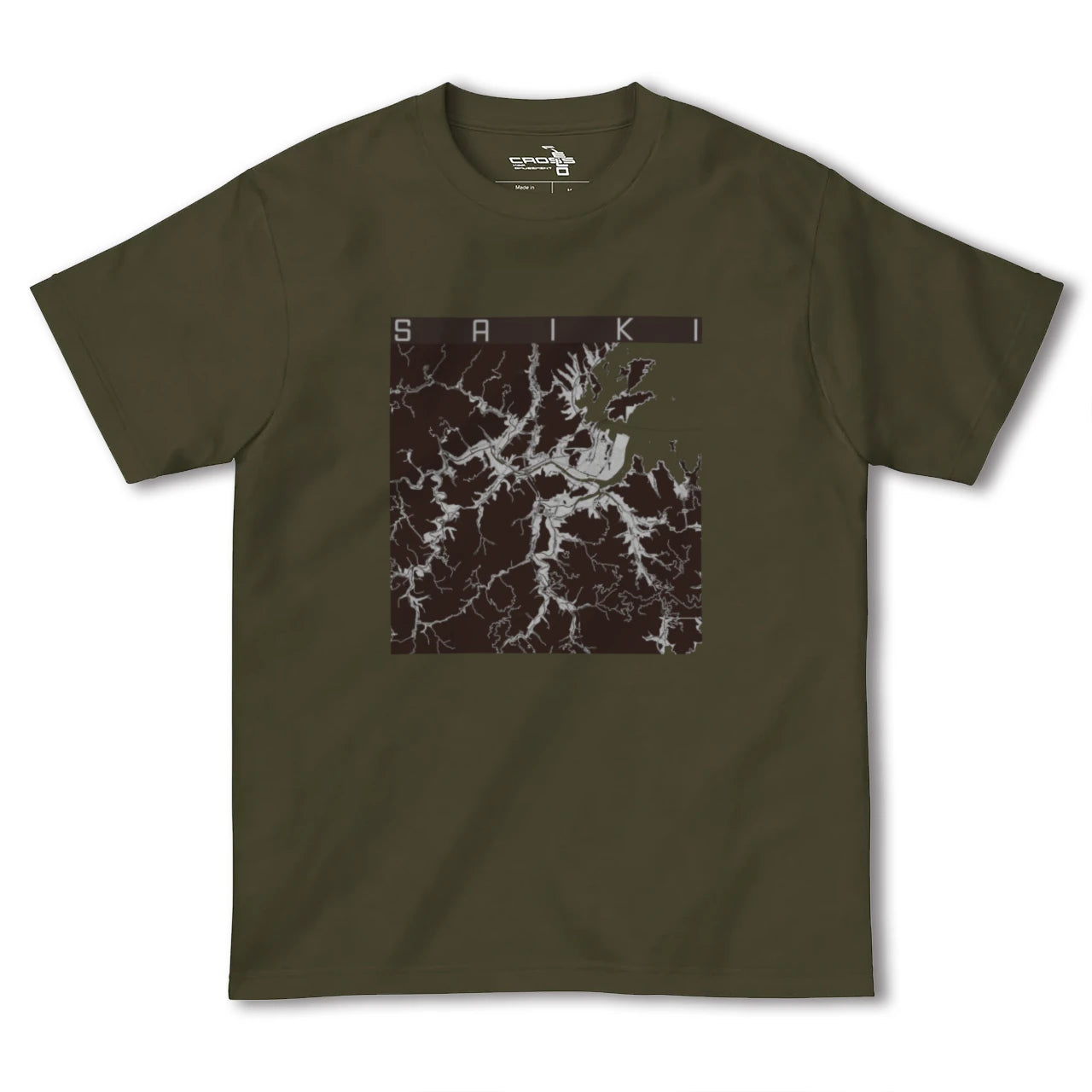 【佐伯(大分県)】地図柄ヘビーウェイトTシャツ