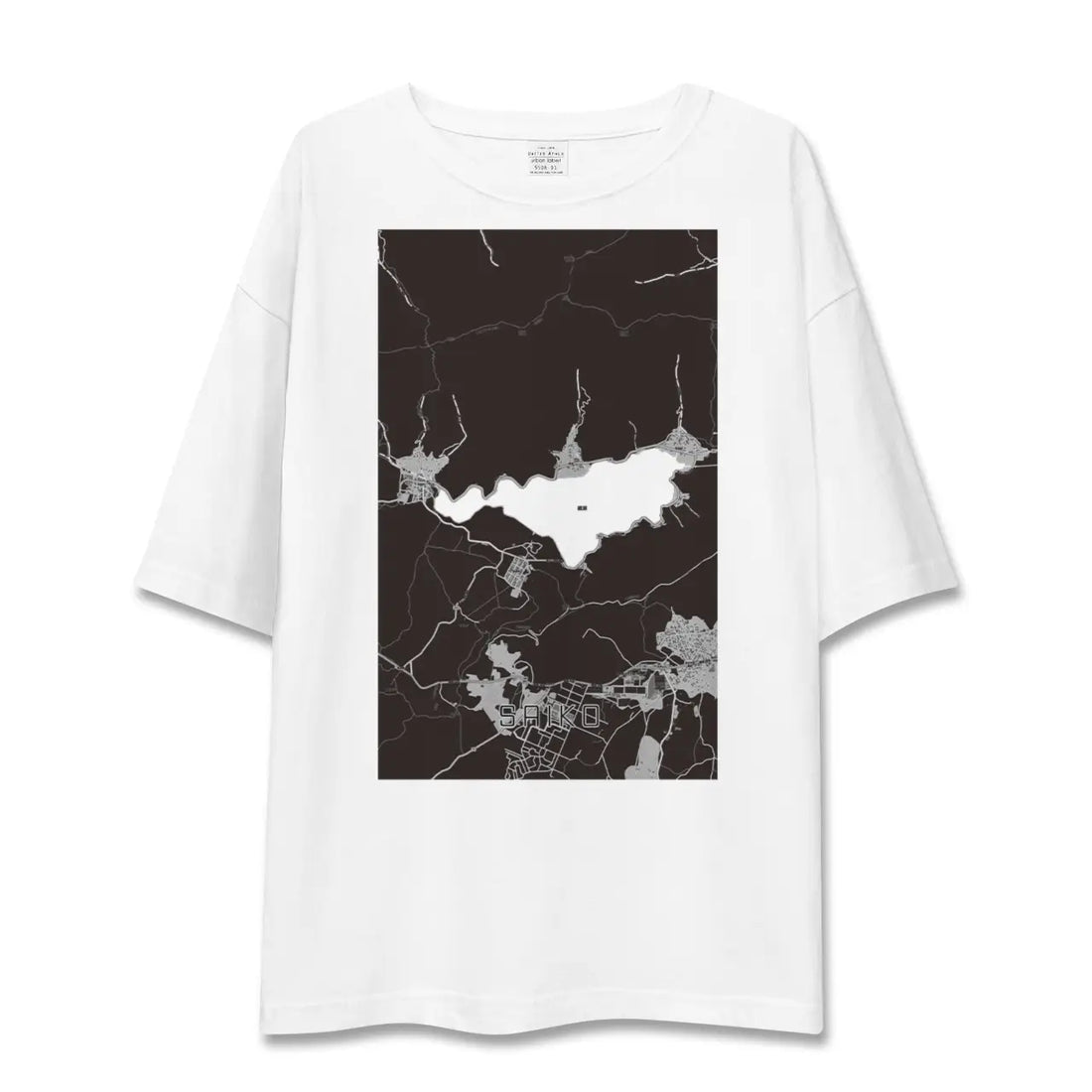 【西湖(山梨県)】地図柄ビッグシルエットTシャツ