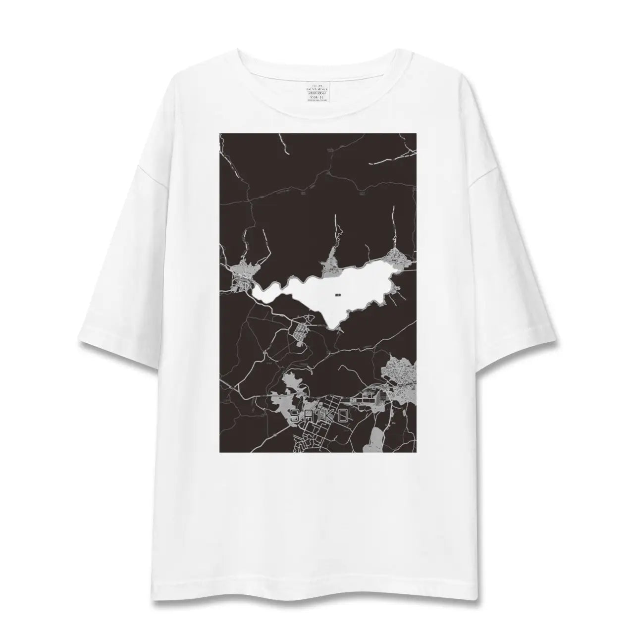 【西湖(山梨県)】地図柄ビッグシルエットTシャツ
